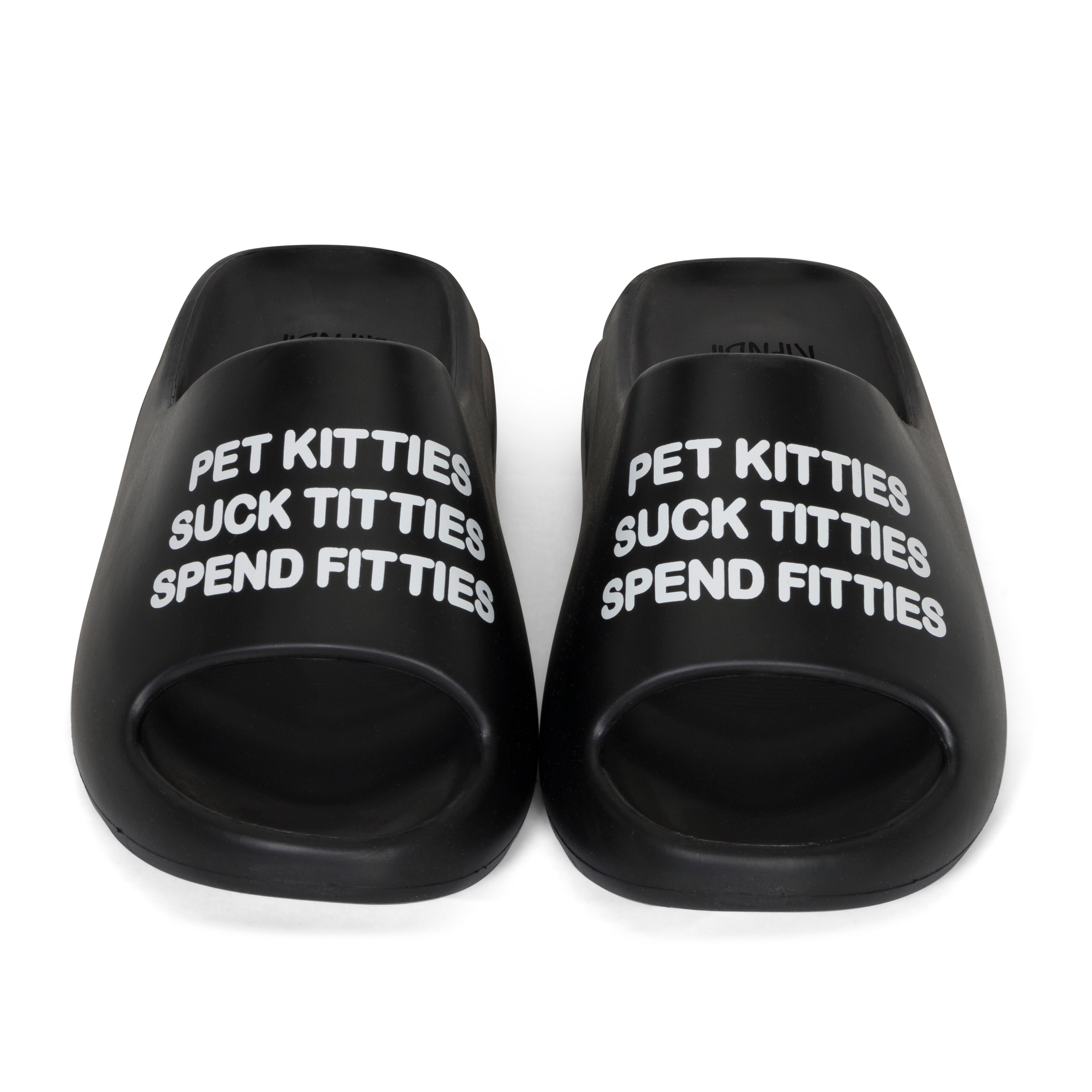  Pet Kitties Cloud Slides (Black)、mySite、merchandisen