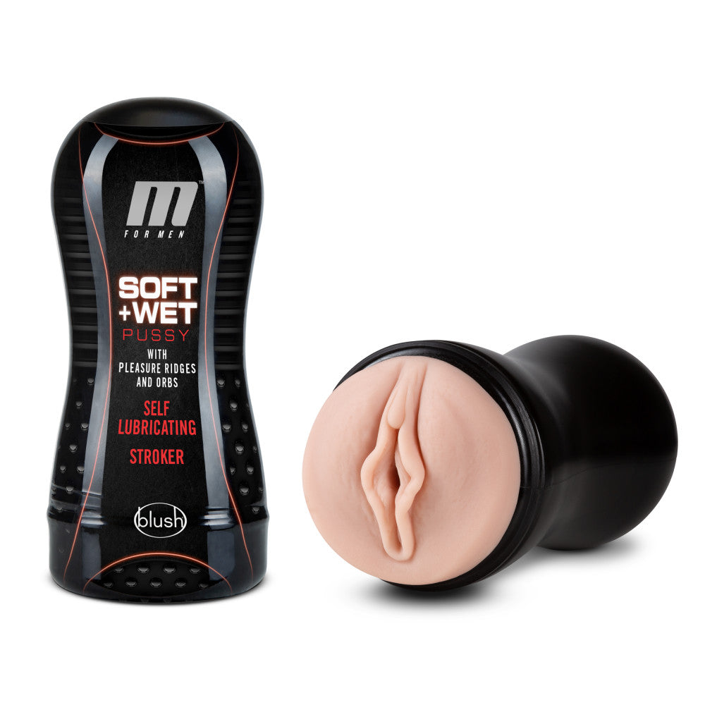 M For Men By Blush® | Soft & Wet Self Lubricating Pussy with Pleasure Ridges & Orbs Vanilla Masturbator / Stroker、mySite、bottomscart