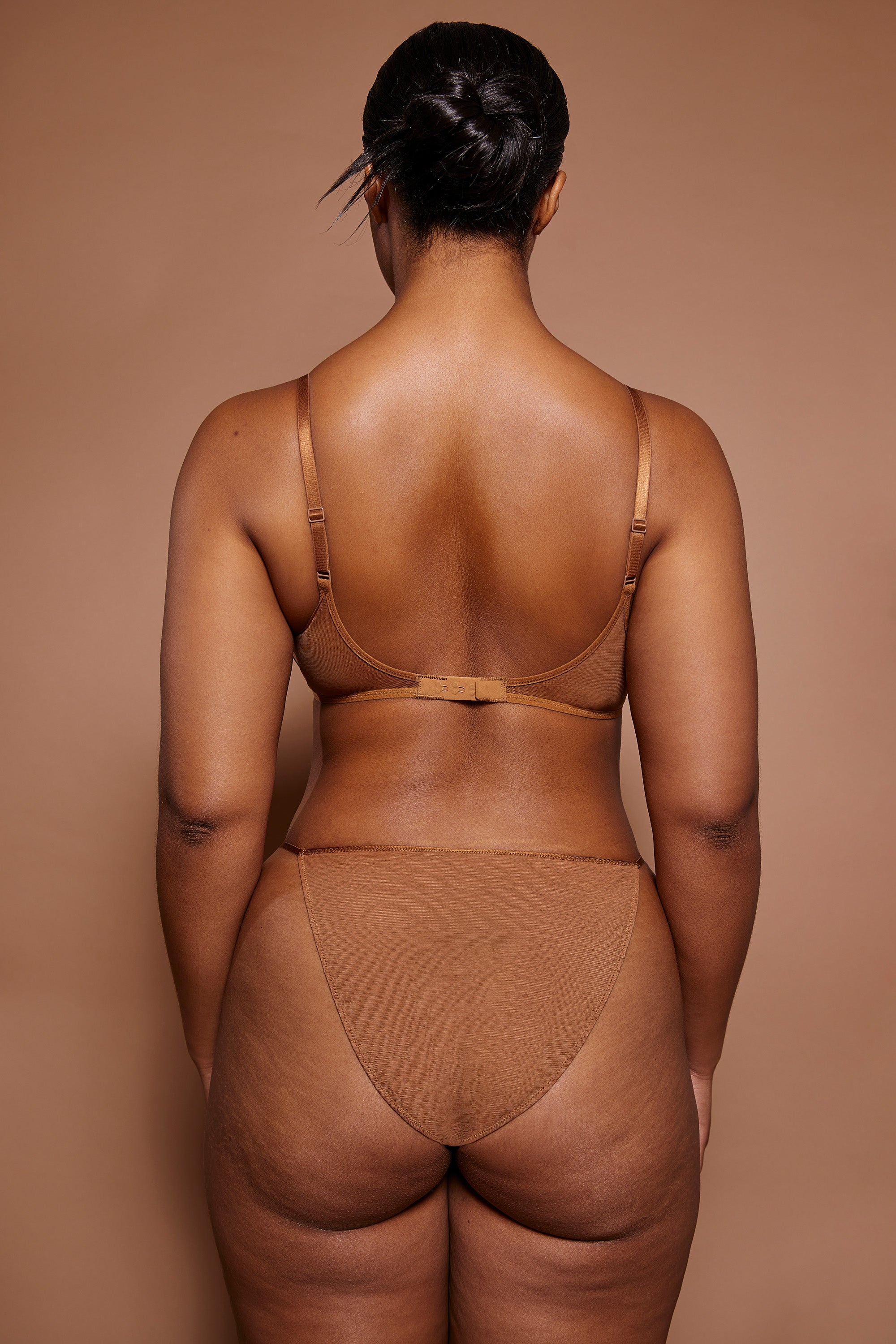 Soft Mesh String Bikini in Almond、mySite、solidvoid