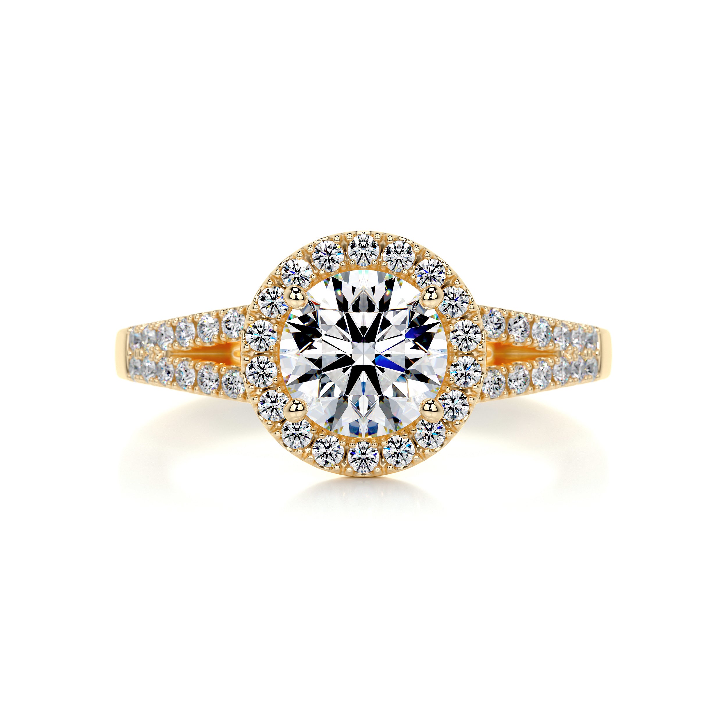 Hazel Moissanite & Diamond Ring -18K Yellow Gold、mySite、hinf8tx79