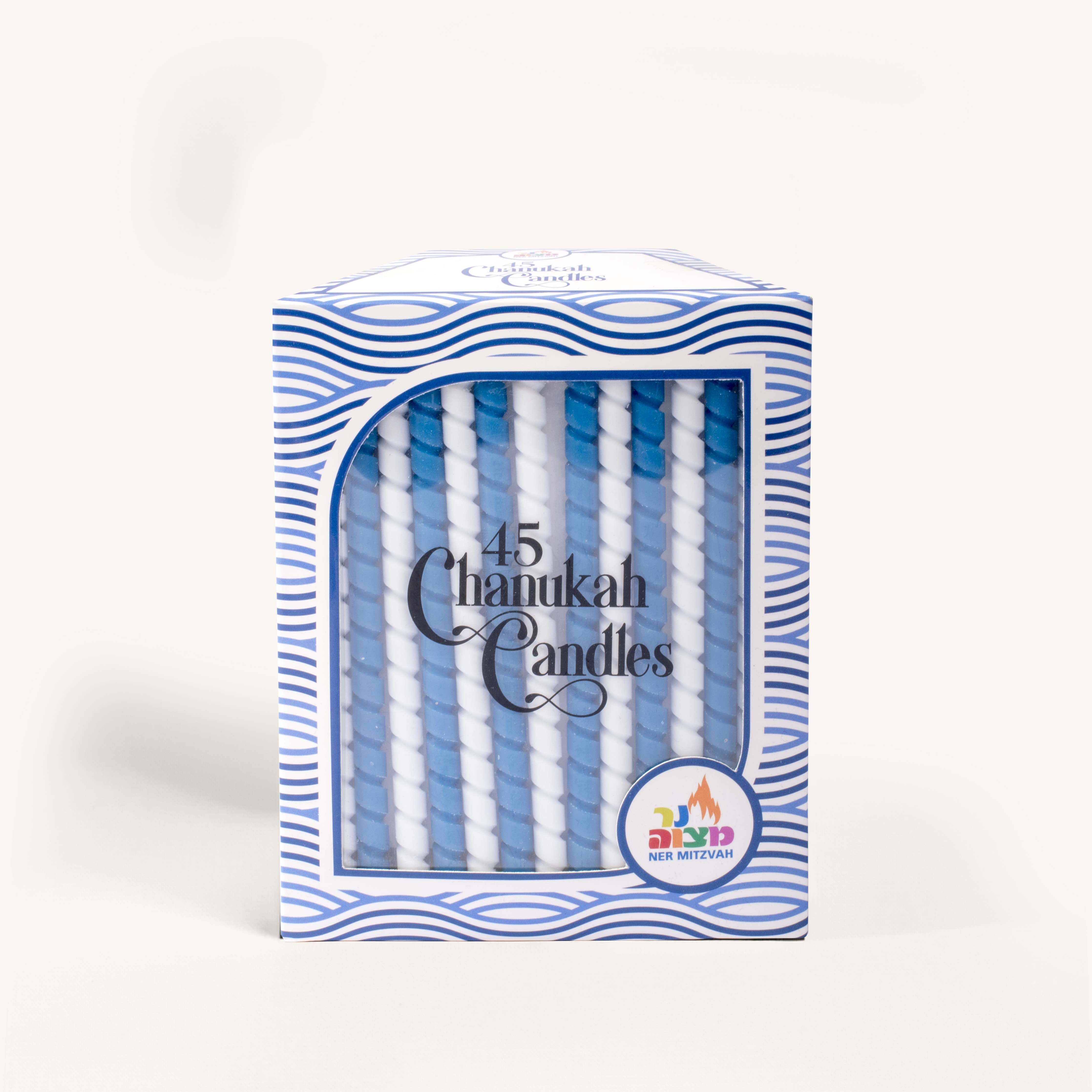 Blue and White Spiral Hanukkah Candles、mySite、topwebapps