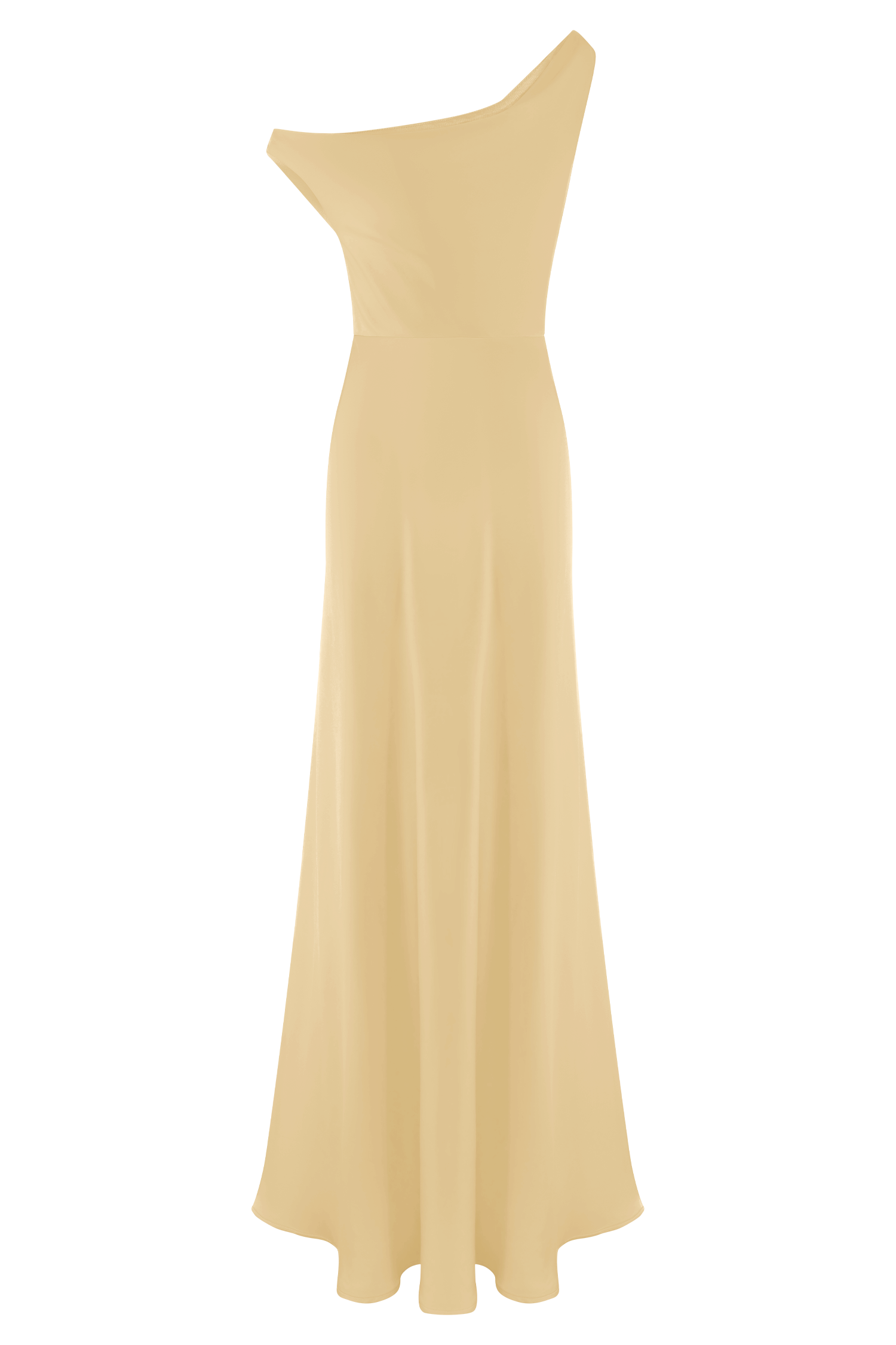 Jacinta One Shoulder Maxi Dress - Pastel Lemon、mySite、solidvoid