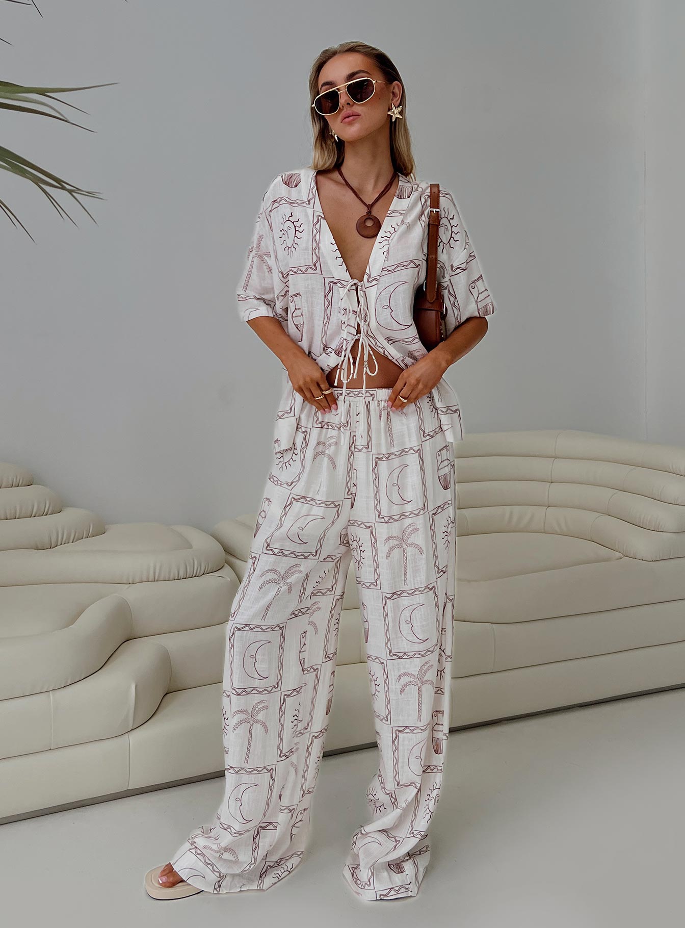 Sun Dream Pants Cream / Multi、mySite、solidvoid