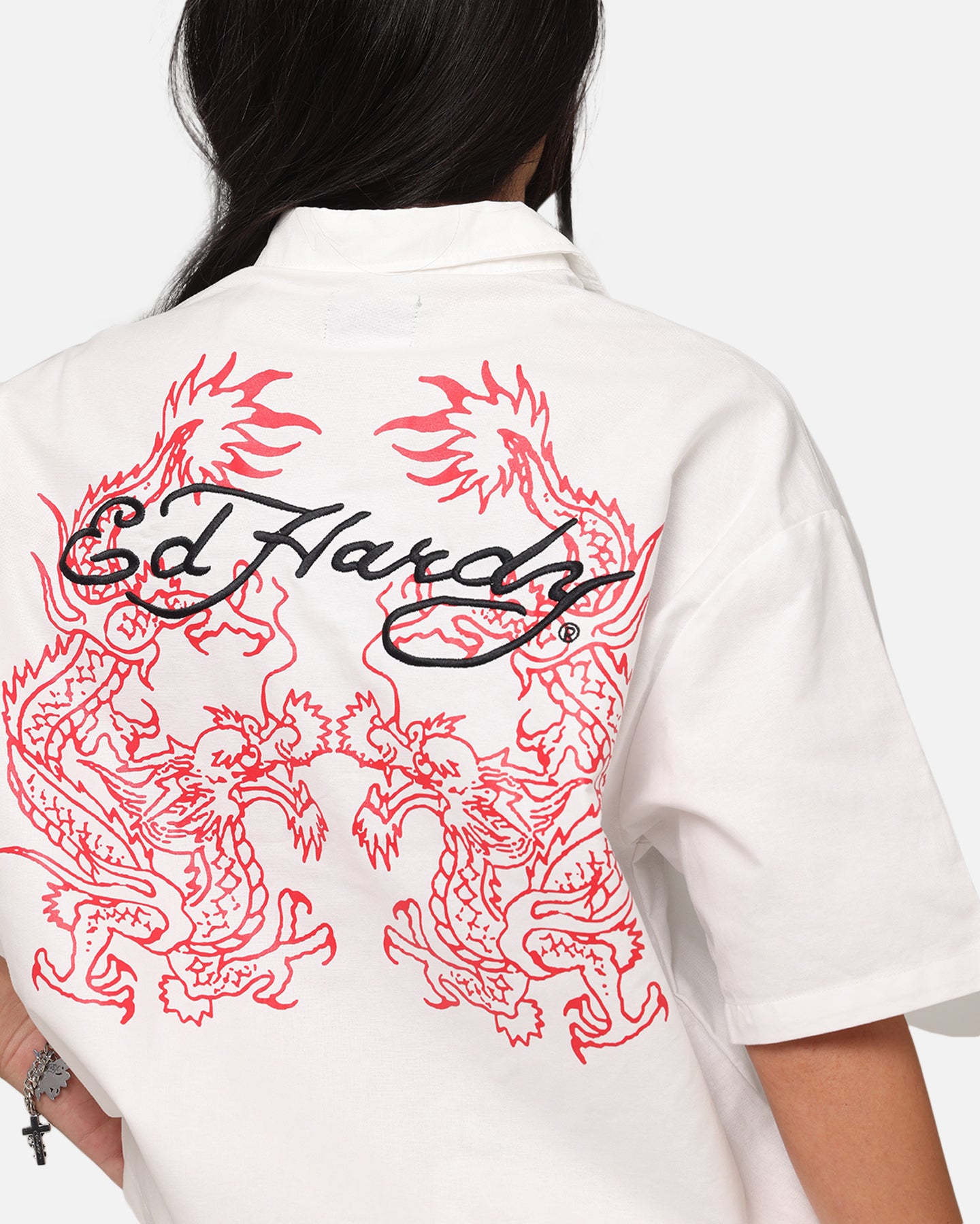 Ed Hardy Dragon Zip Shirt Off White、mySite、zt4zffjzw