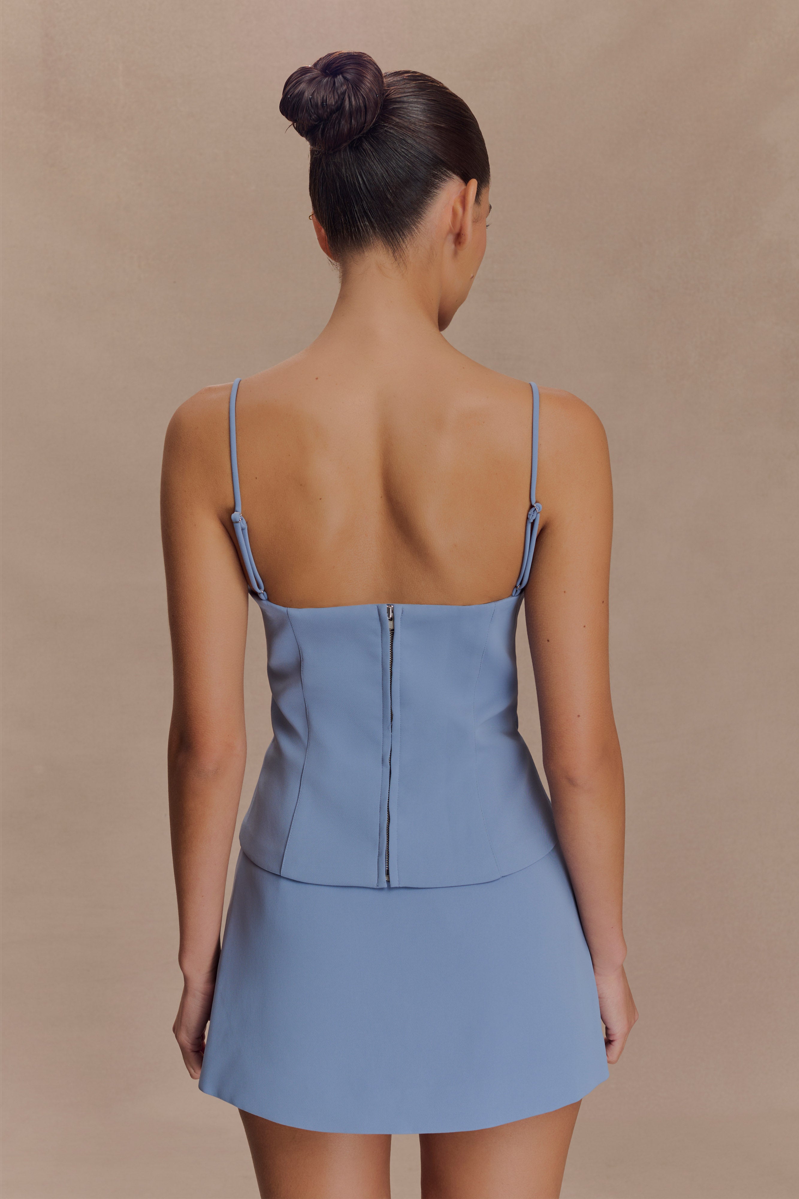 Jaime Spaghetti Strap Suiting Top - Ocean Blue、mySite、solidvoid