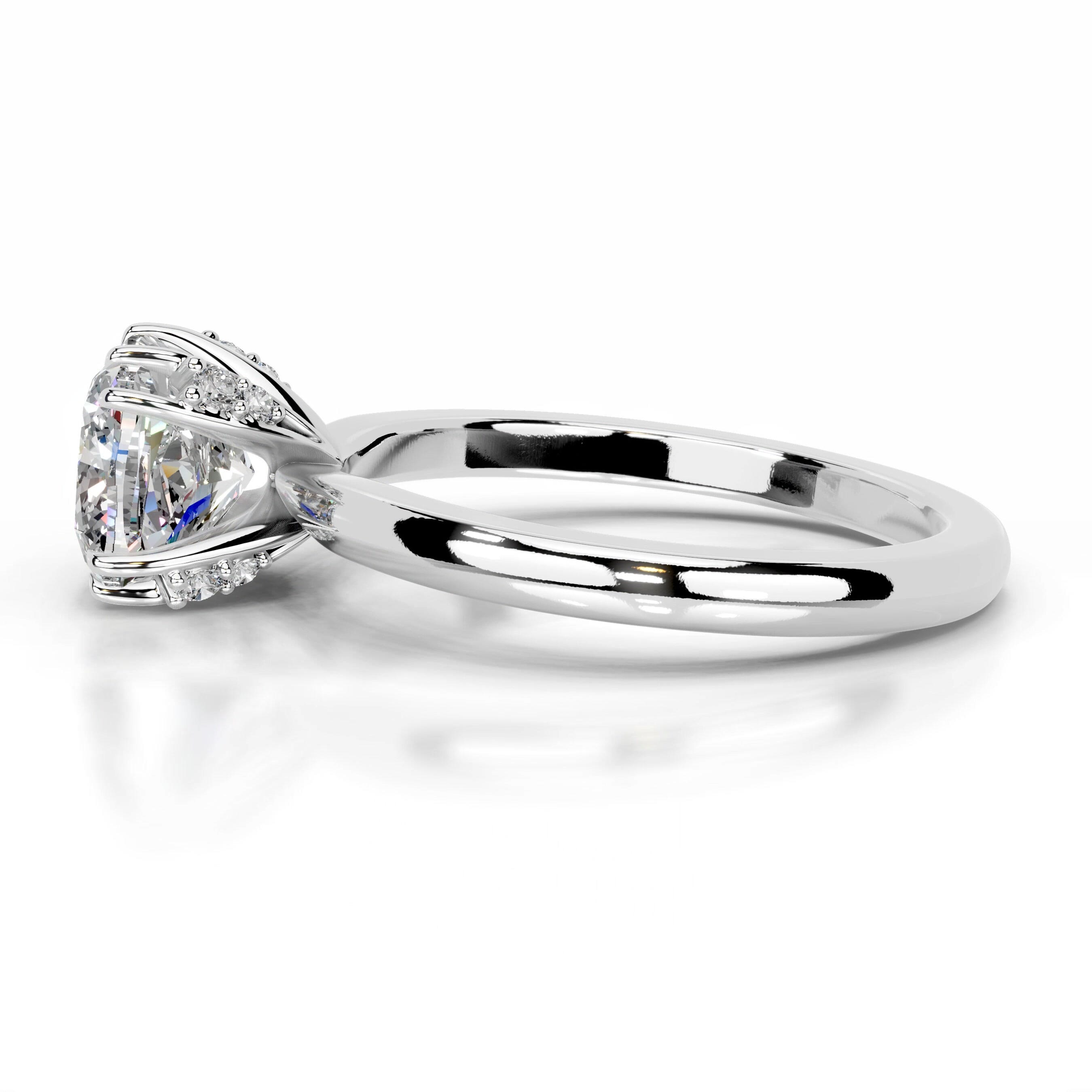 Andora Moissanite & Diamond Ring - 14K White Gold、mySite、hinf8tx79