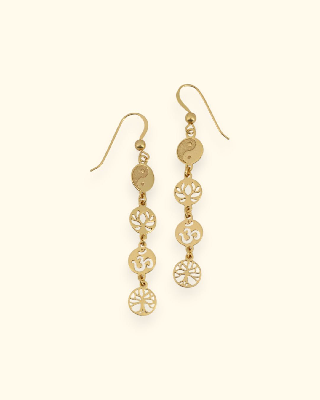 Dainty Meaningful Symbols Link Gold Plated Earrings、mySite、topwebapps
