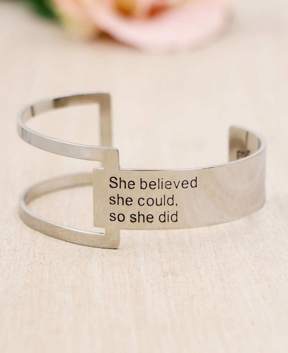 She Believed She Could So She Did, Geometric Cuff Bracelet、mySite、topwebapps