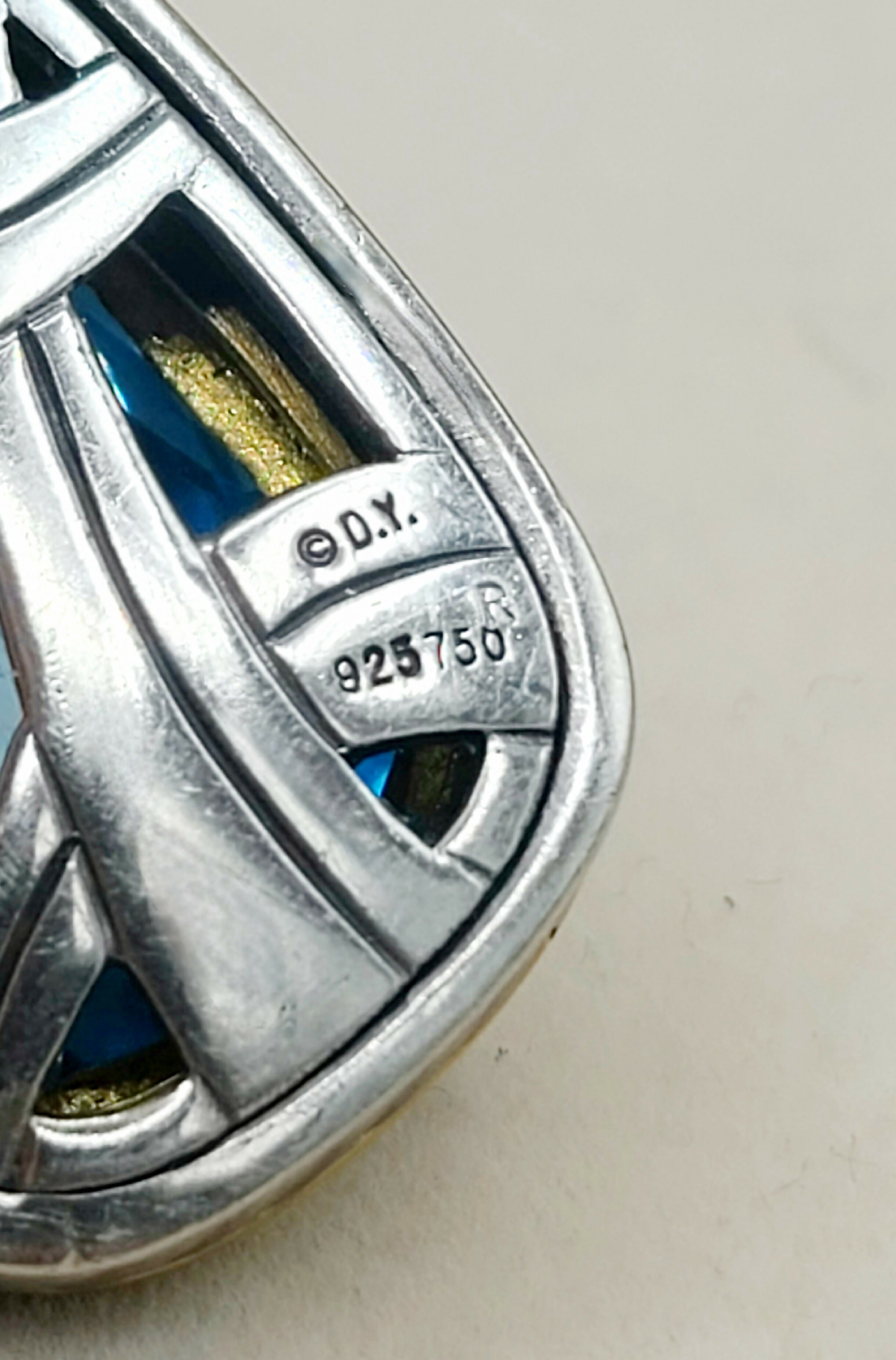 David Yurman Jumbo Albion Elongated Pendant 鈥?Blue Topaz、mySite、hinf8tx79