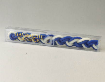 Beeswax Blue and White Havdalah Candle、mySite、topwebapps