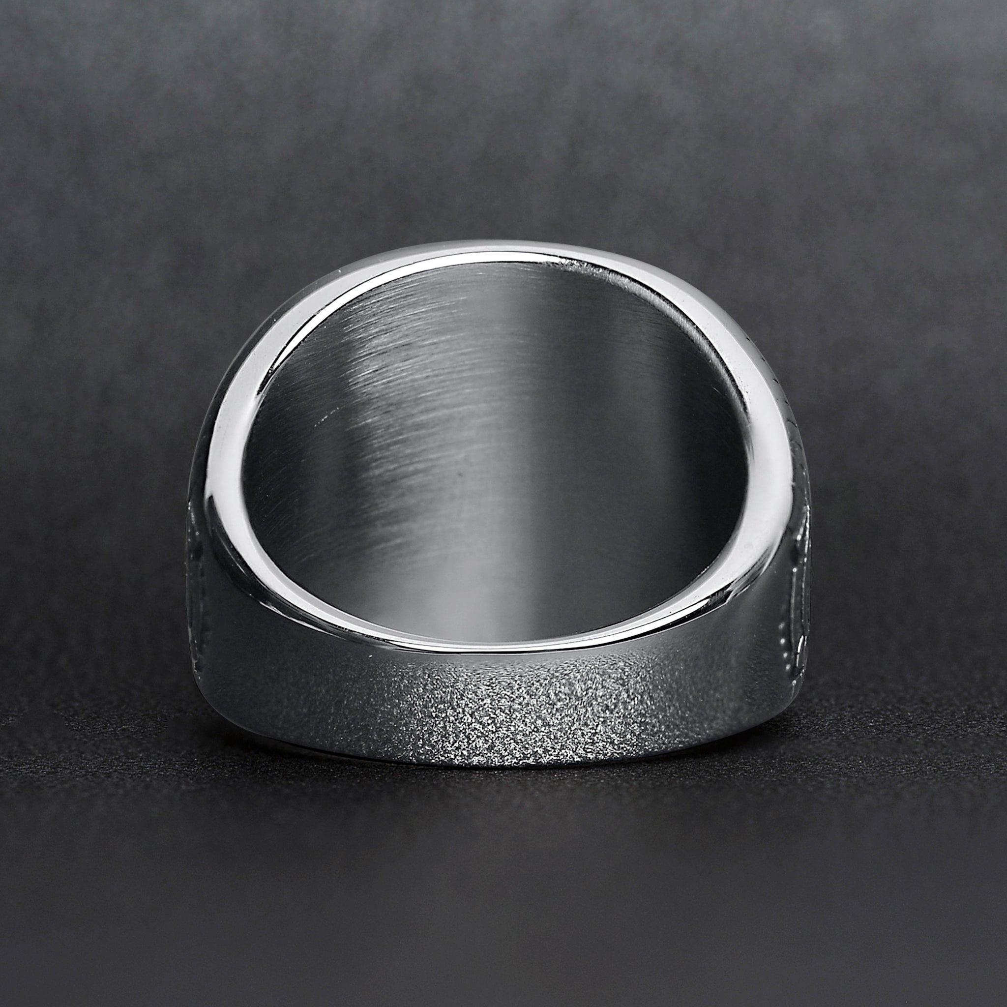 Stainless Steel United States Navy Military Men's Ring with Blue Stone / MCR3068、mySite、dreamappss