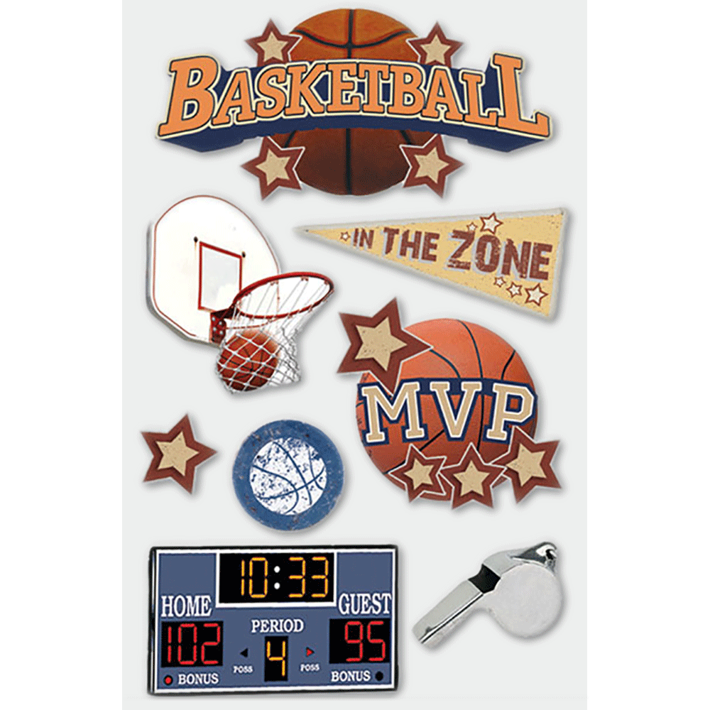  Basketball 3-D Stickers、mySite、ghnorth