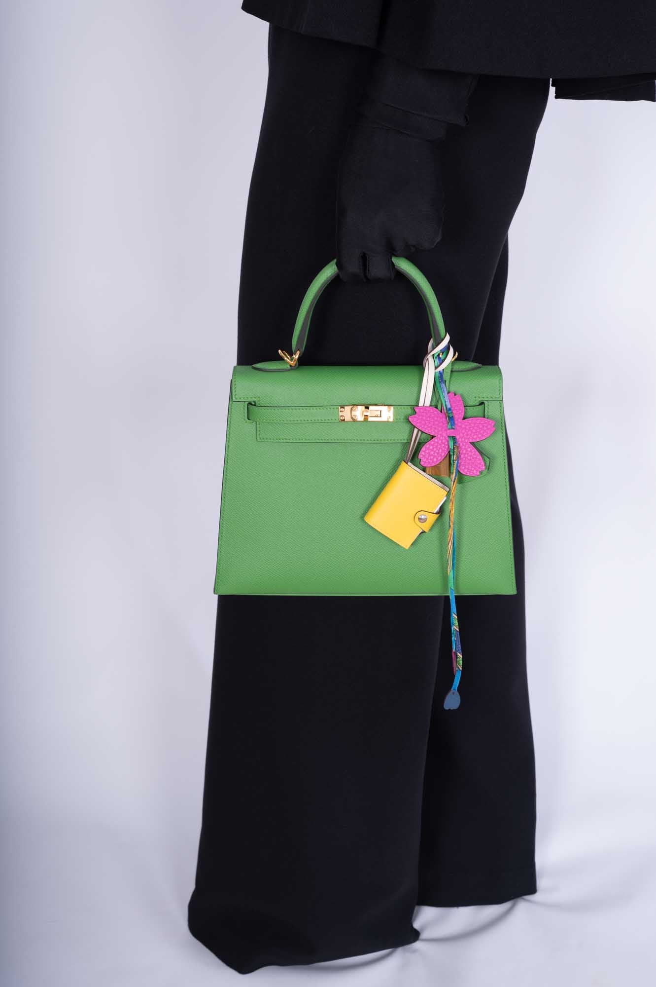 Hermès Kelly 25 Sellier Vert Yucca Epsom Gold Hardware、mySite、garminoutage.com