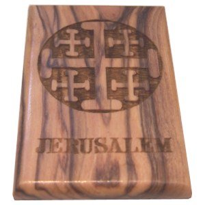  Holy Land Market Jerusalem Cross Magnet - Olive Wood (6x4 cm or 2.4x1.6)、mySite、elrpsem3k