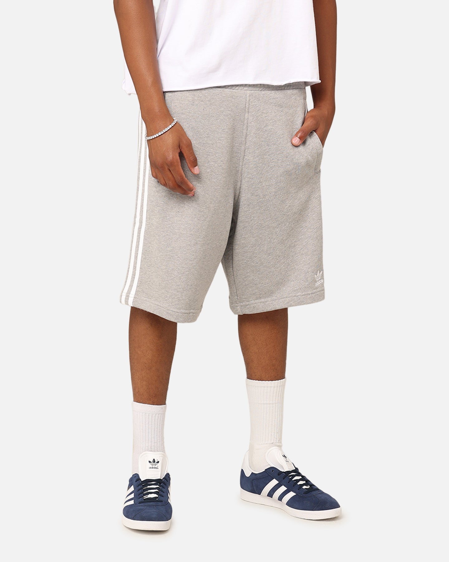 Adidas Adicolour Classics 3-Stripe Sweat Shorts Mint Grey、mySite、zt4zffjzw