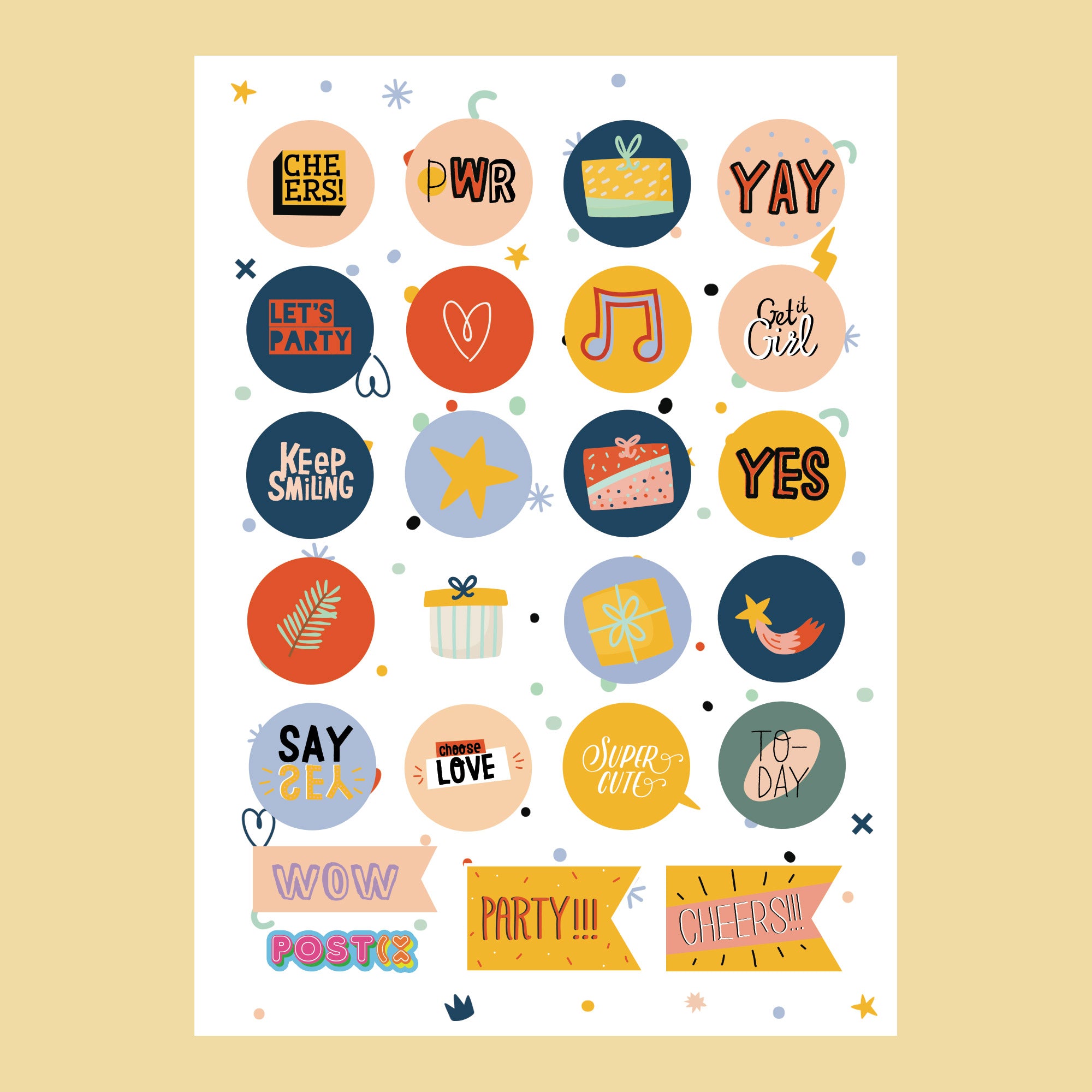  Party Planner Sticker Sheet、mySite、ghnorth