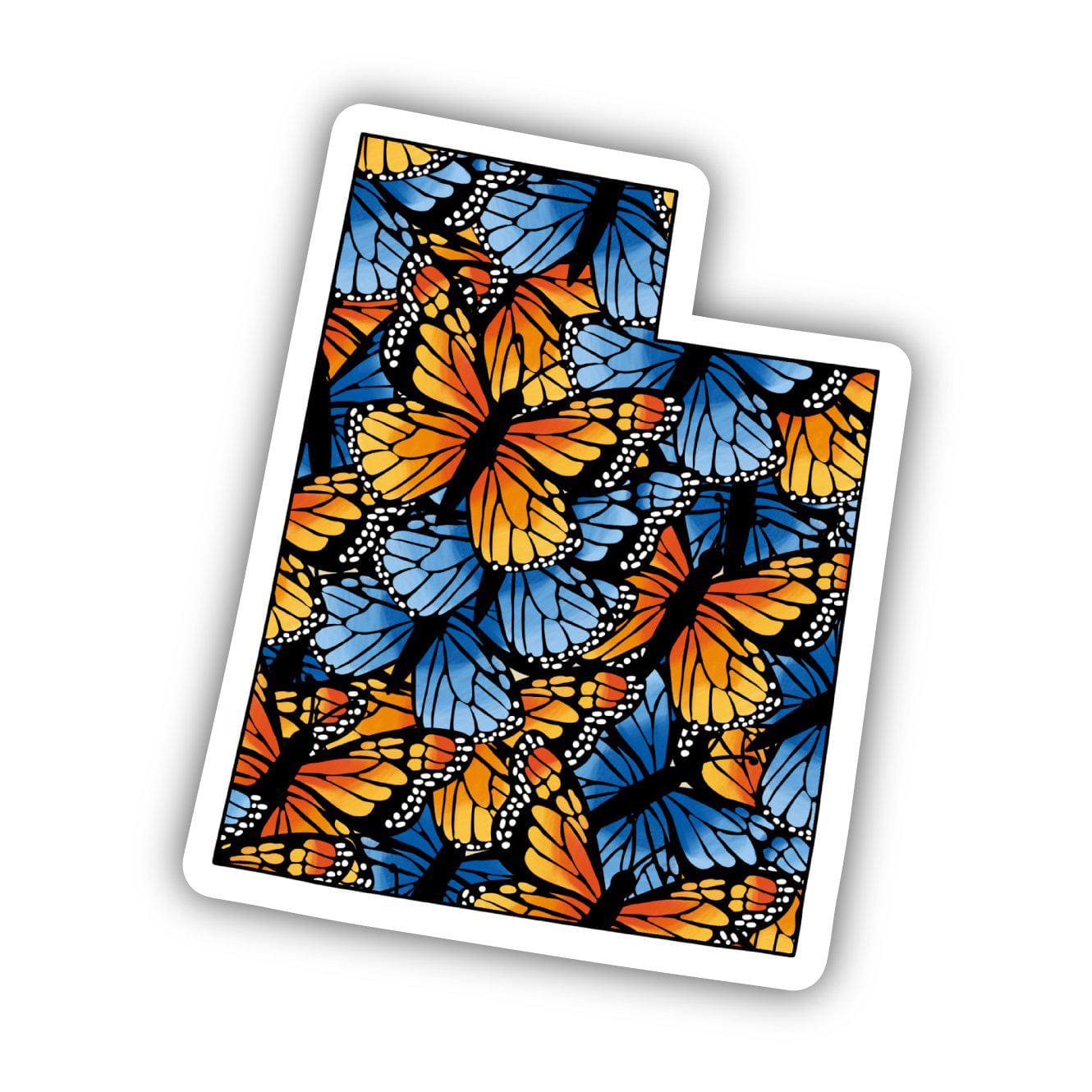  Utah Butterfly Pattern Sticker、mySite、elrpsem3k