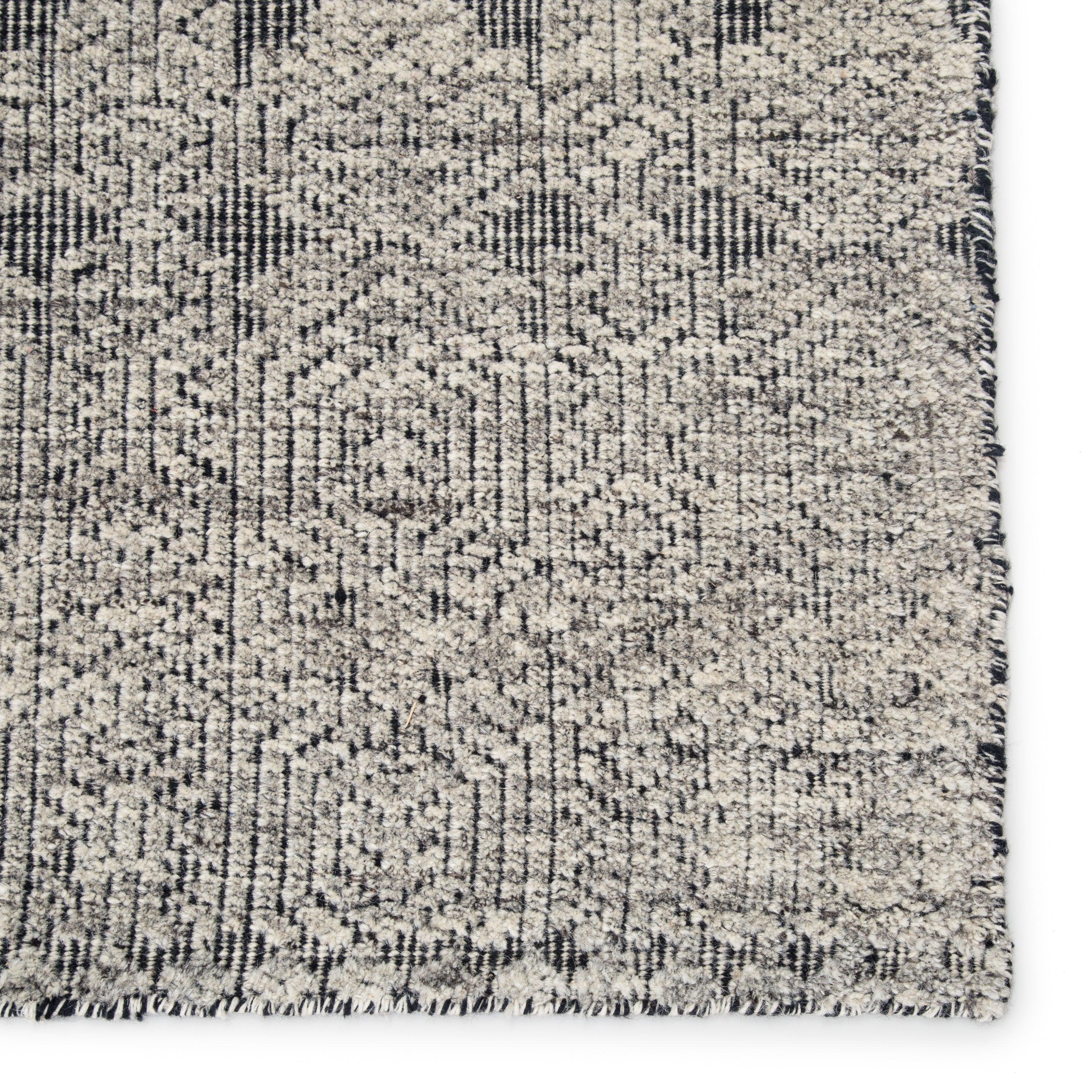 Abelle Hand-Knotted Tribal Gray Black Area Rug、mySite、gigharbornorthrealestate