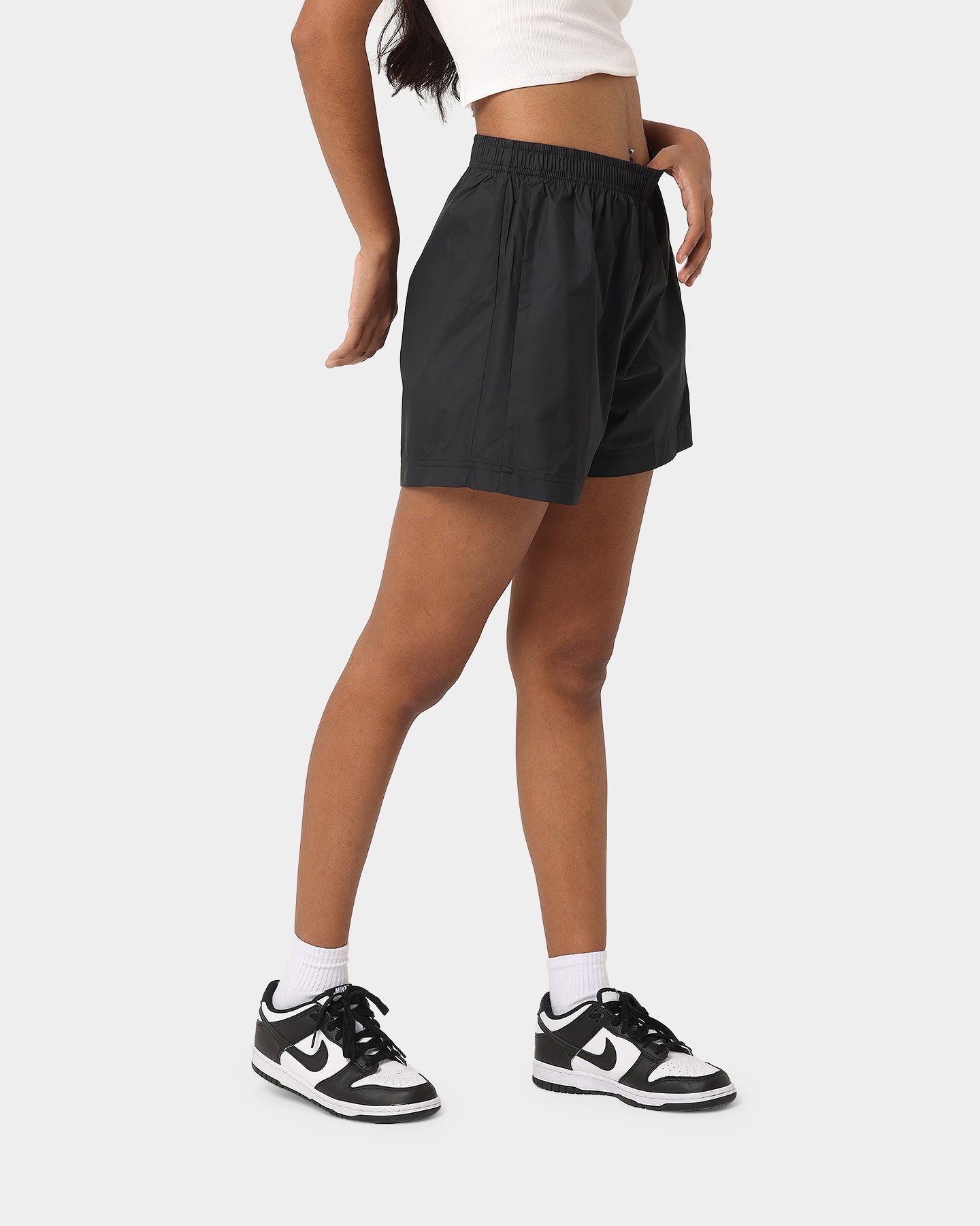 Nike Women's Nike Sportswear Woven Leopard High-Waisted Shorts Black/Metallic、mySite、zt4zffjzw