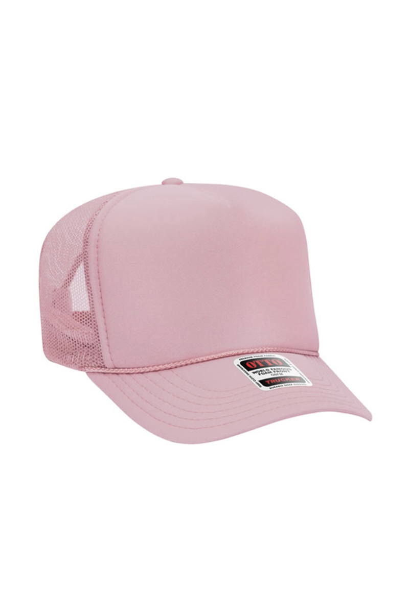 Solid Color Otto 5-Panel Foam Mesh Back Trucker Hat、mySite、hinf8tx79