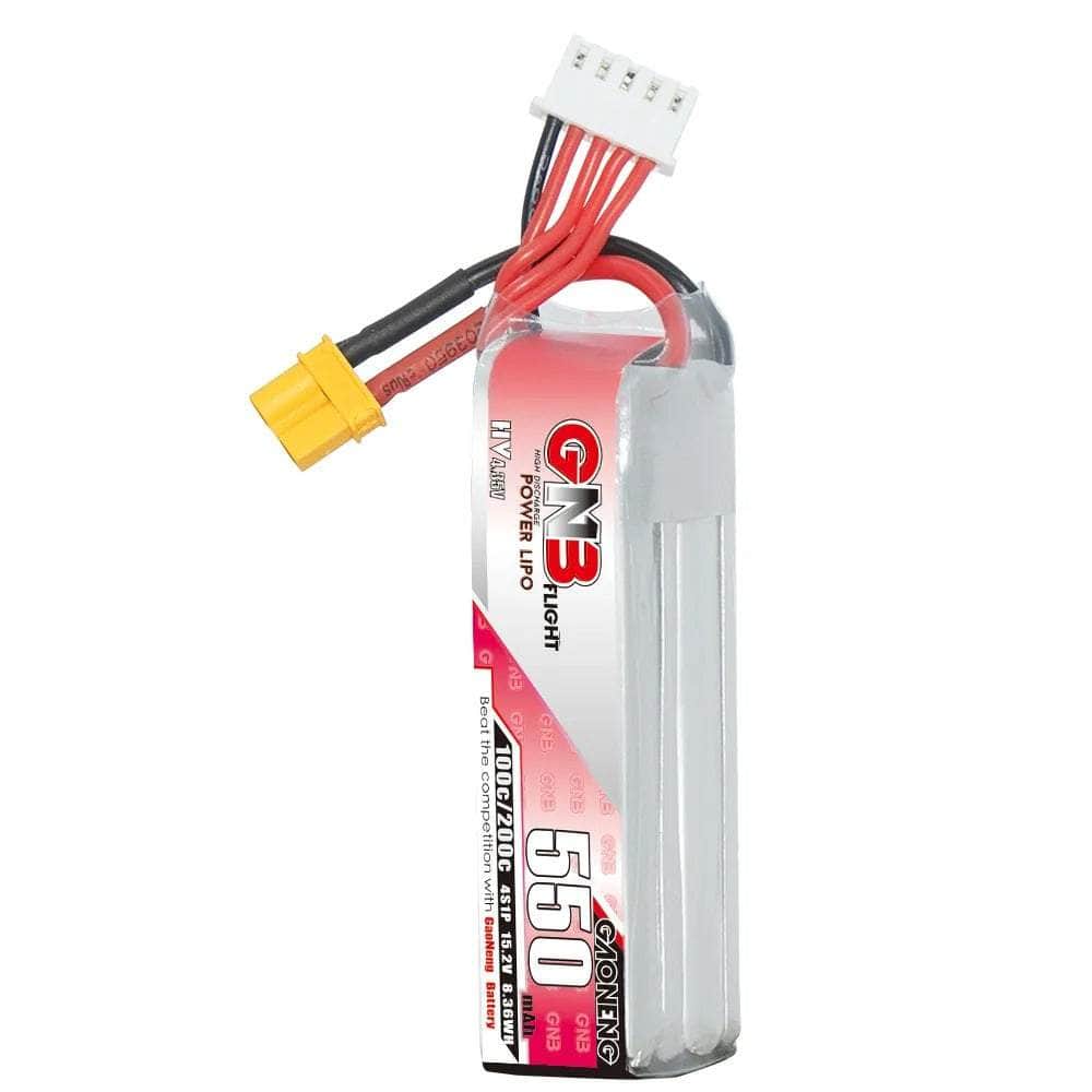  Gaoneng GNB 15.2V 4S 550mAh 100C LiHV Micro Battery (Long Type) - XT30、mySite、merchandisen