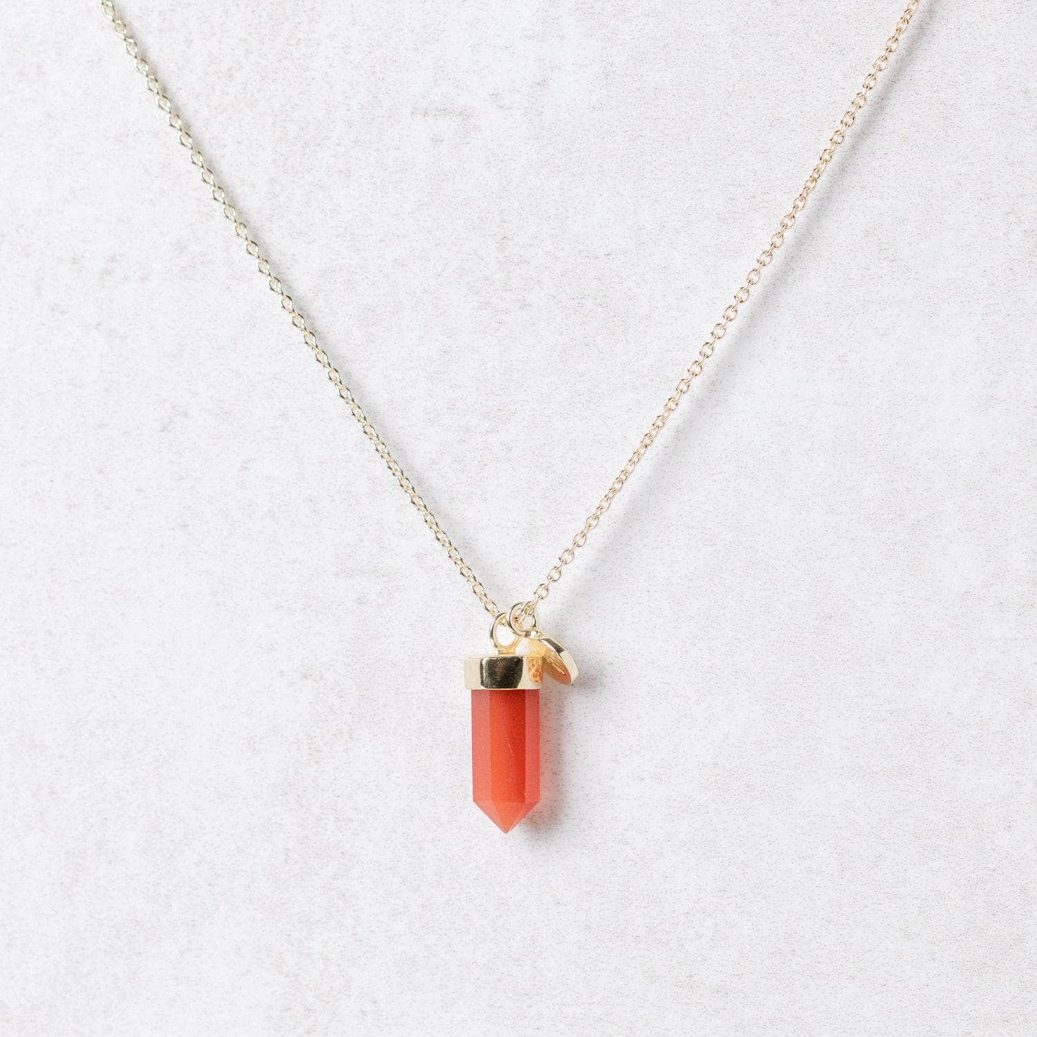 Delicate Carnelian Crystal Point Necklace、mySite、hinf8tx79