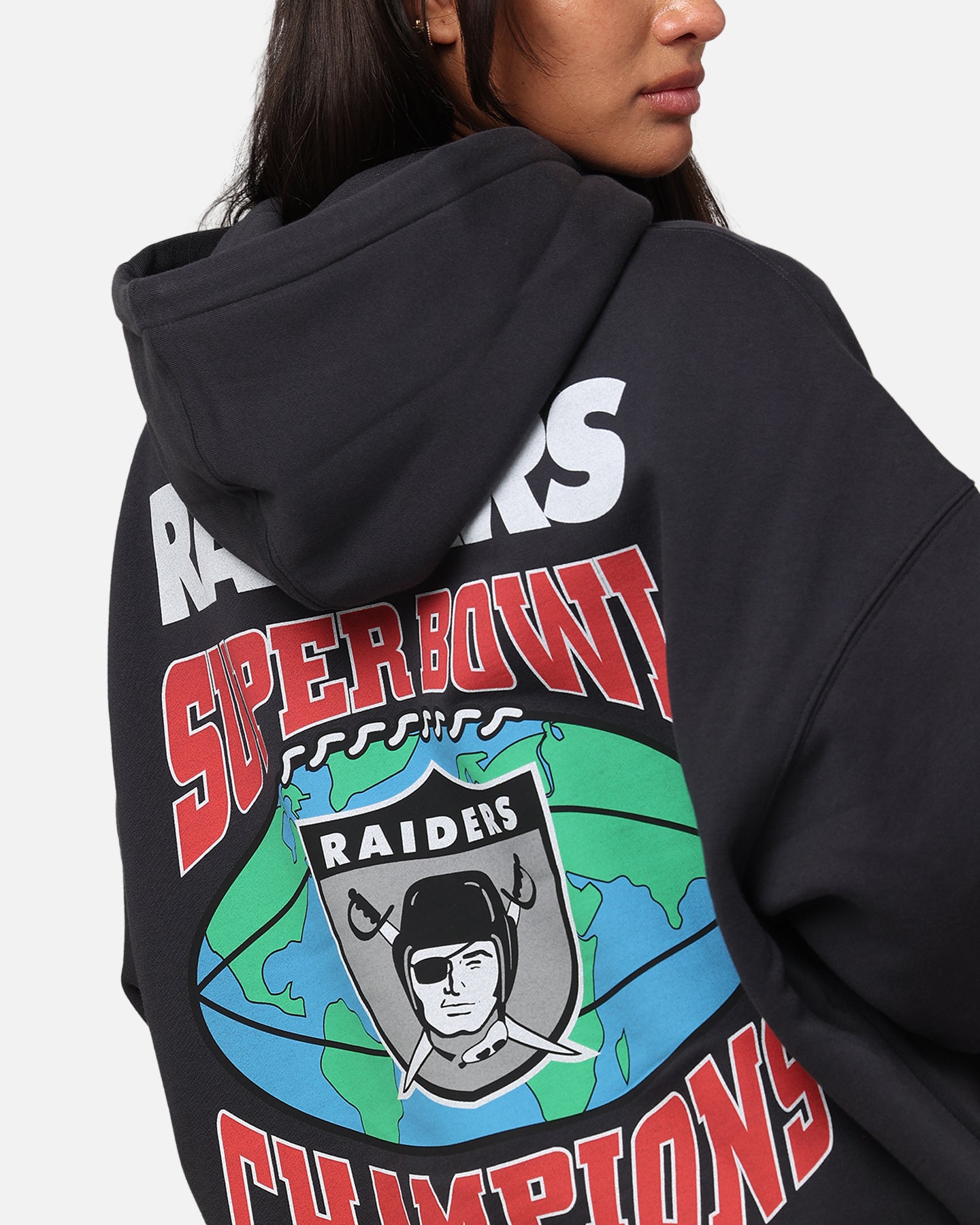 Mitchell & Ness Los Angeles Raiders Super Bowl World Hoodie Faded Black、mySite、zt4zffjzw