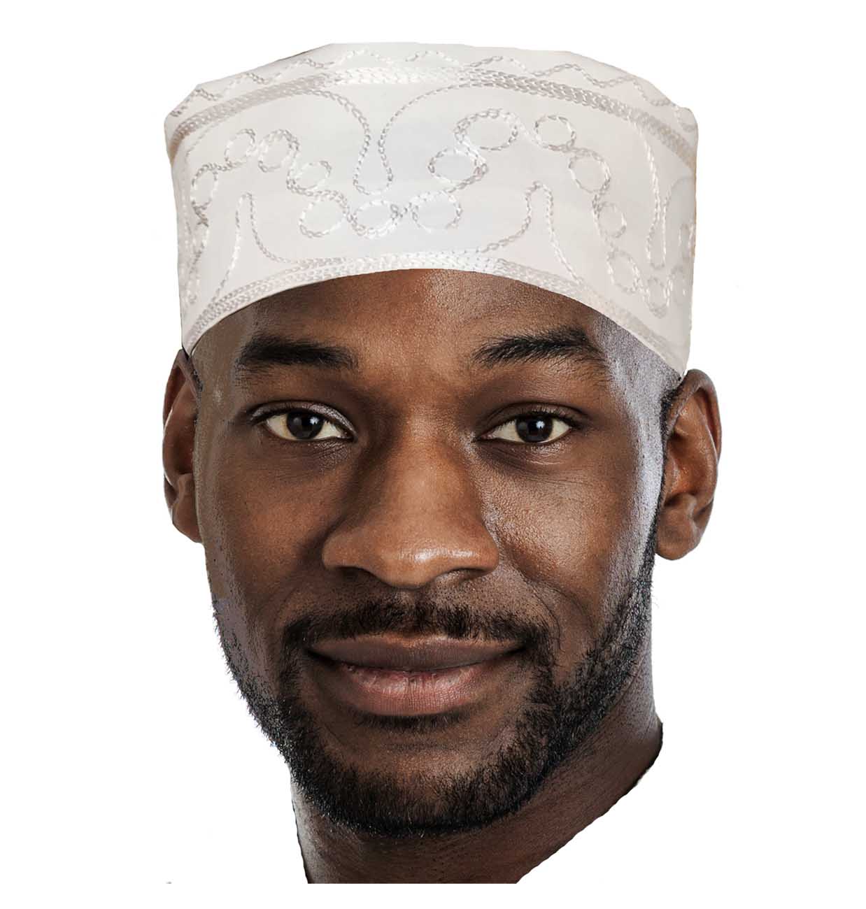 Off-White Adebo African Kufi Hat with White Embroidery DPH670、mySite、solidvoid
