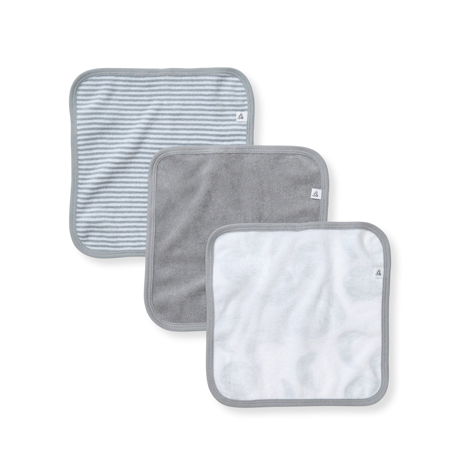 Hello Moon Organic Cotton Knit Terry Washcloths 3 Pack、mySite、g9winljtr