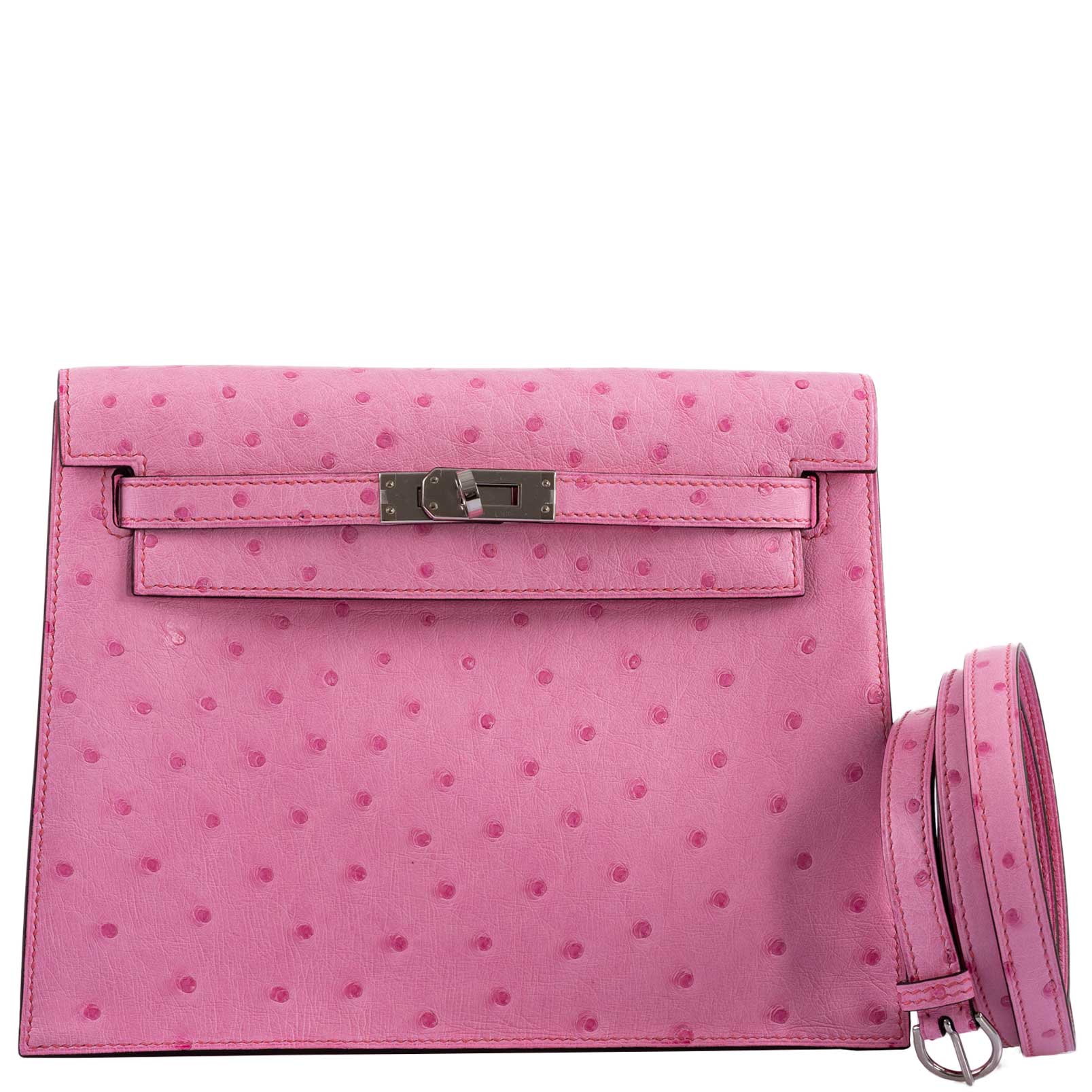Hermès Kelly Danse II 5P Bubblegum Pink Ostrich Palladium Hardware、mySite、garminoutage.com