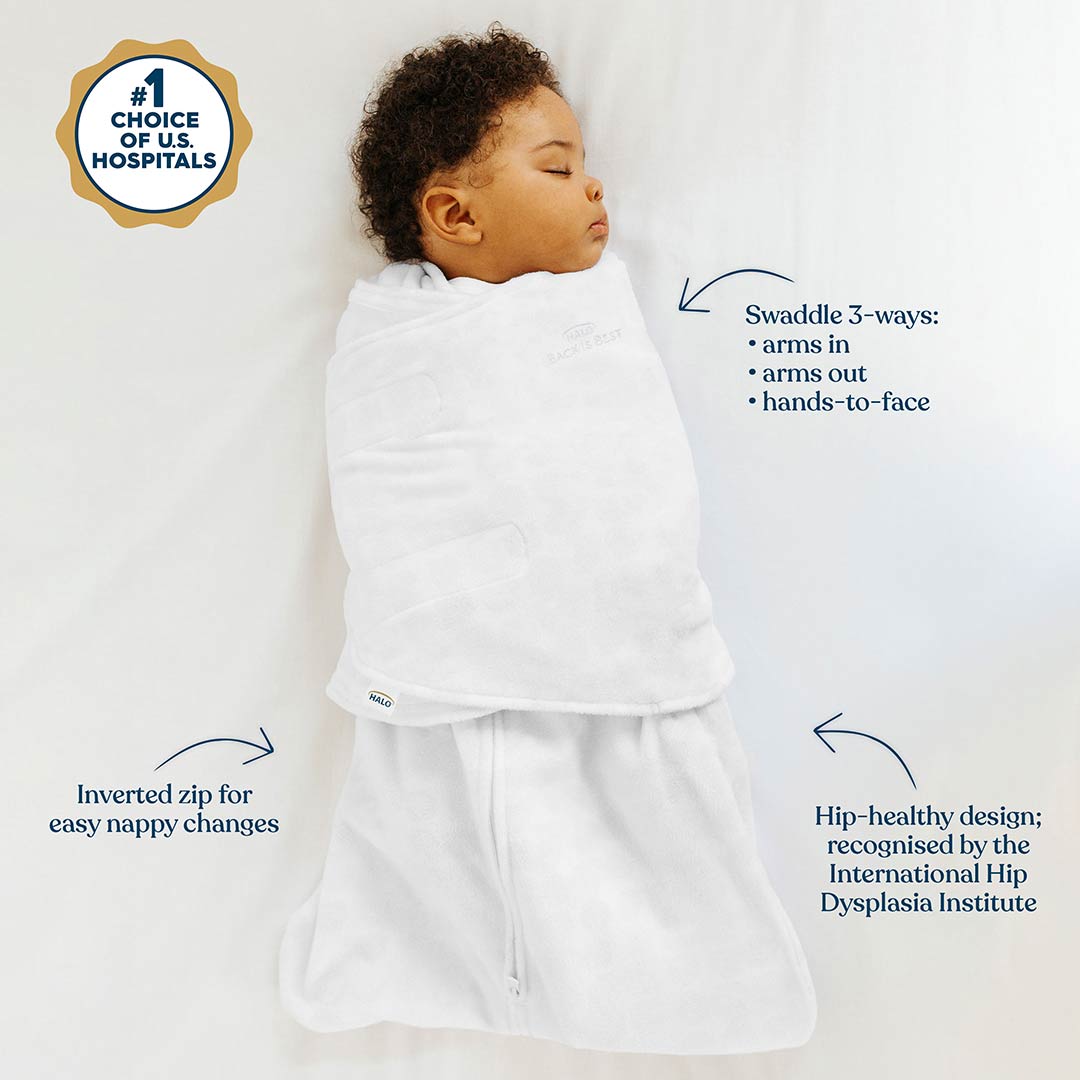  HALO SleepSack Swaddle - White - TOG 1.5、mySite、merchandisen