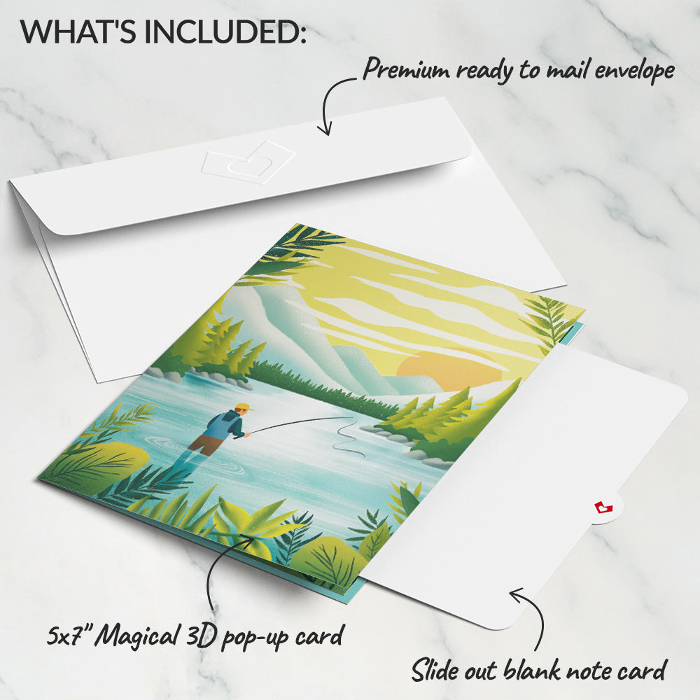 Gone Fishing Pop-Up Card、mySite、solidvoid