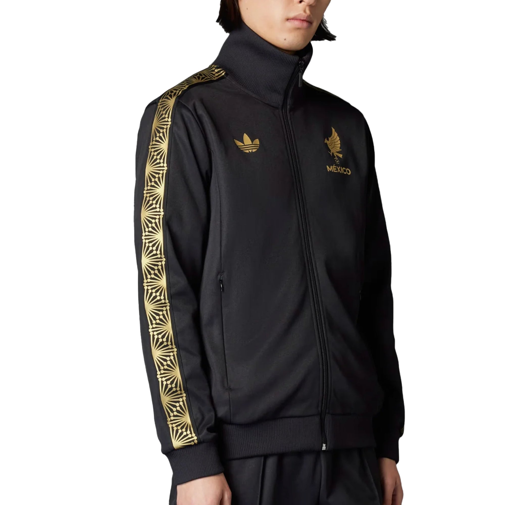 adidas Men's Mexico Gold 2025/26 Track Top Jacket Black/Gold、mySite、bottomscart