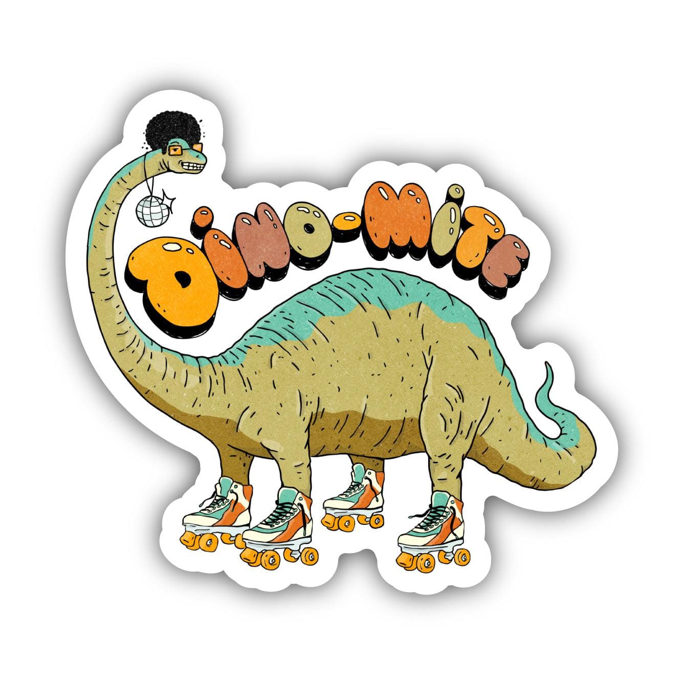  Dino-Mite Brontosaurus Dinosaur Sticker、mySite、elrpsem3k