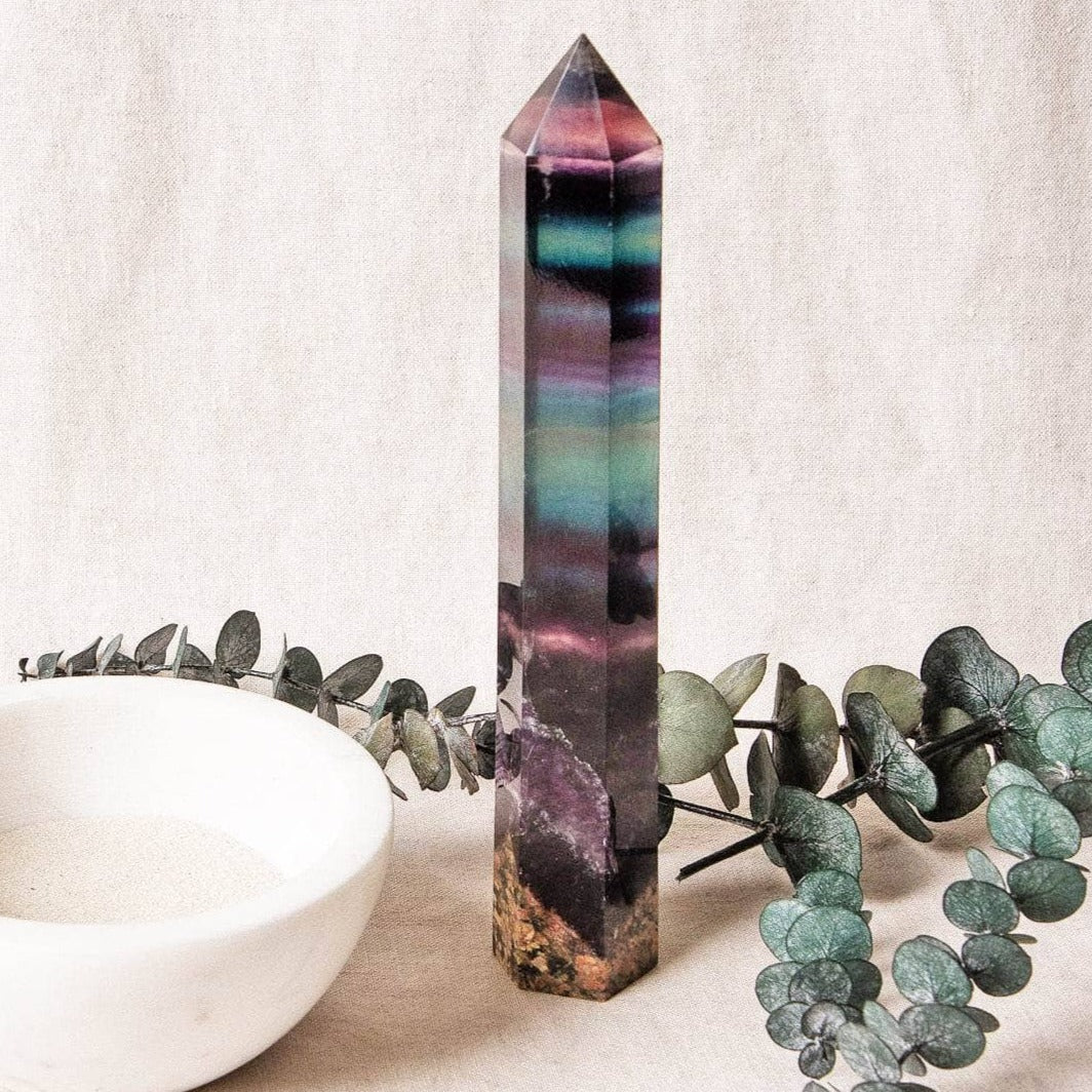 Rainbow Fluorite Tower - AAA Premium Quality、mySite、hinf8tx79