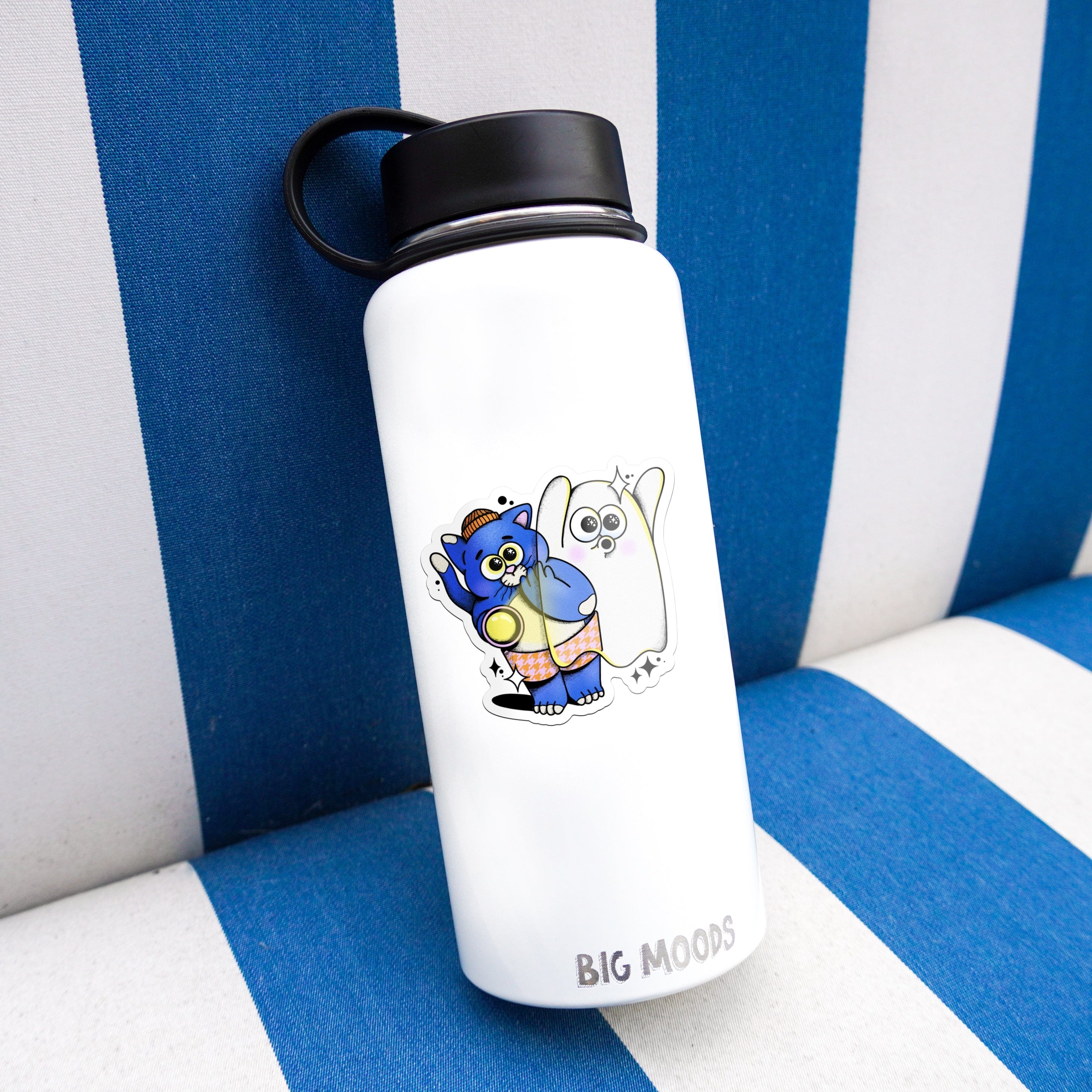  Ghost & Blue Cat Sticker、mySite、elrpsem3k