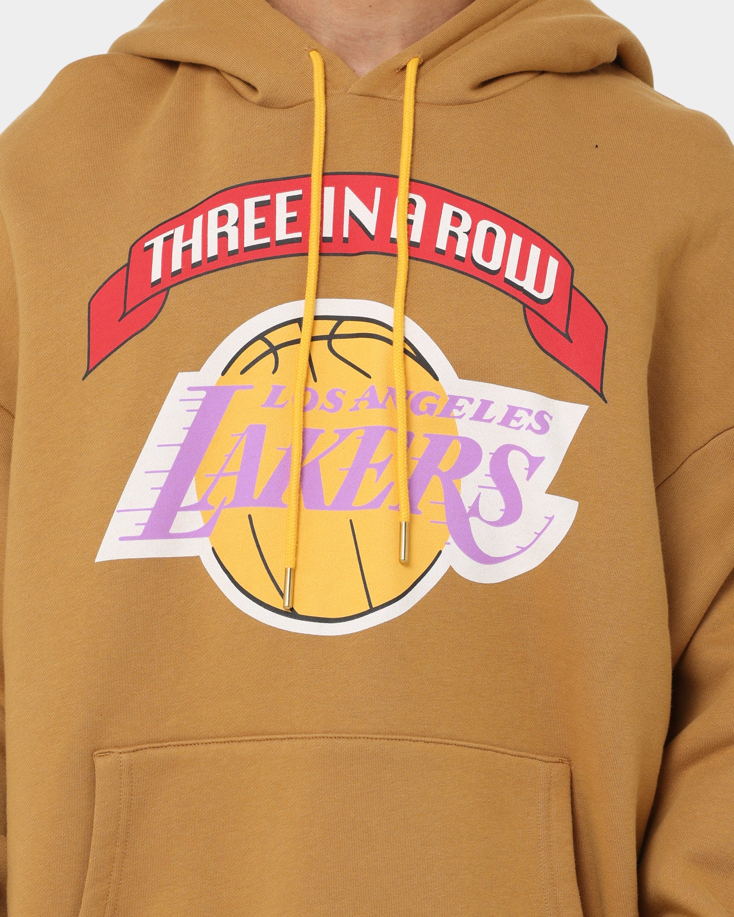 Mitchell & Ness Los Angeles Lakers 3-Peat Hoodie Bone Brown、mySite、zt4zffjzw
