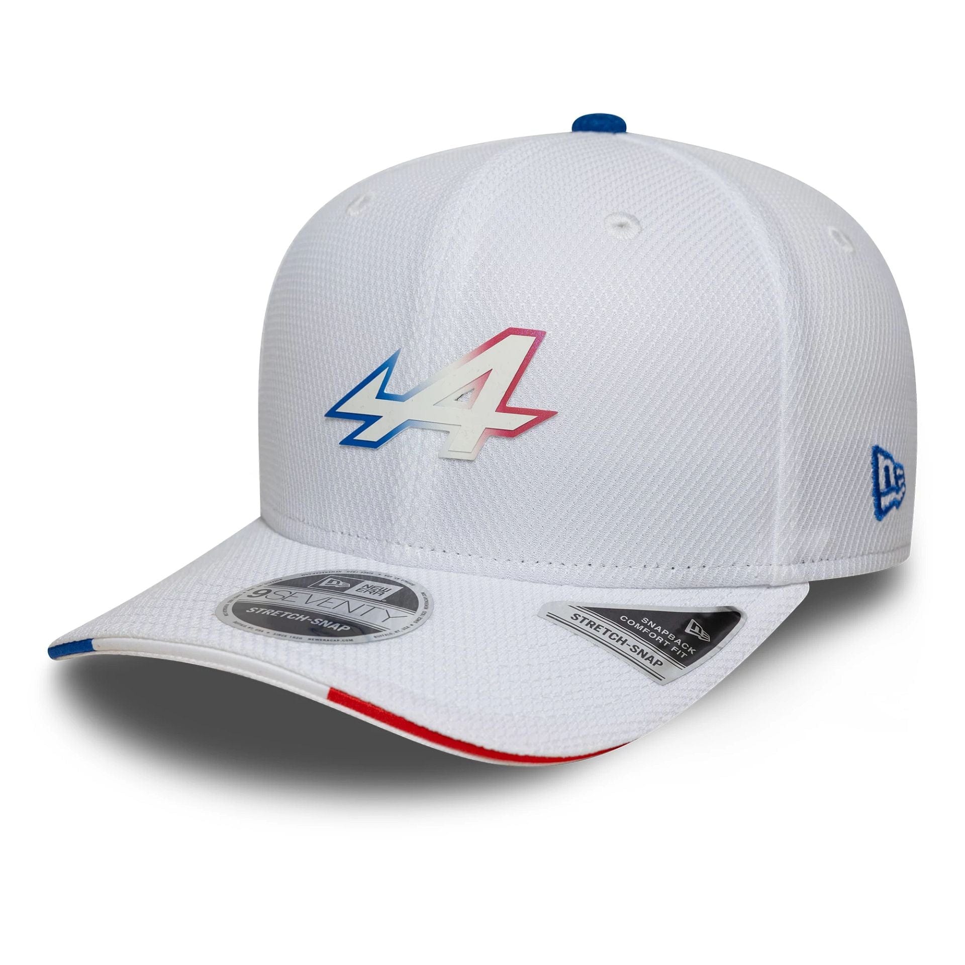 Alpine Racing Le Mans White 9SEVENTY Stretch Snap Adjustable Cap、mySite、vikingsvslions