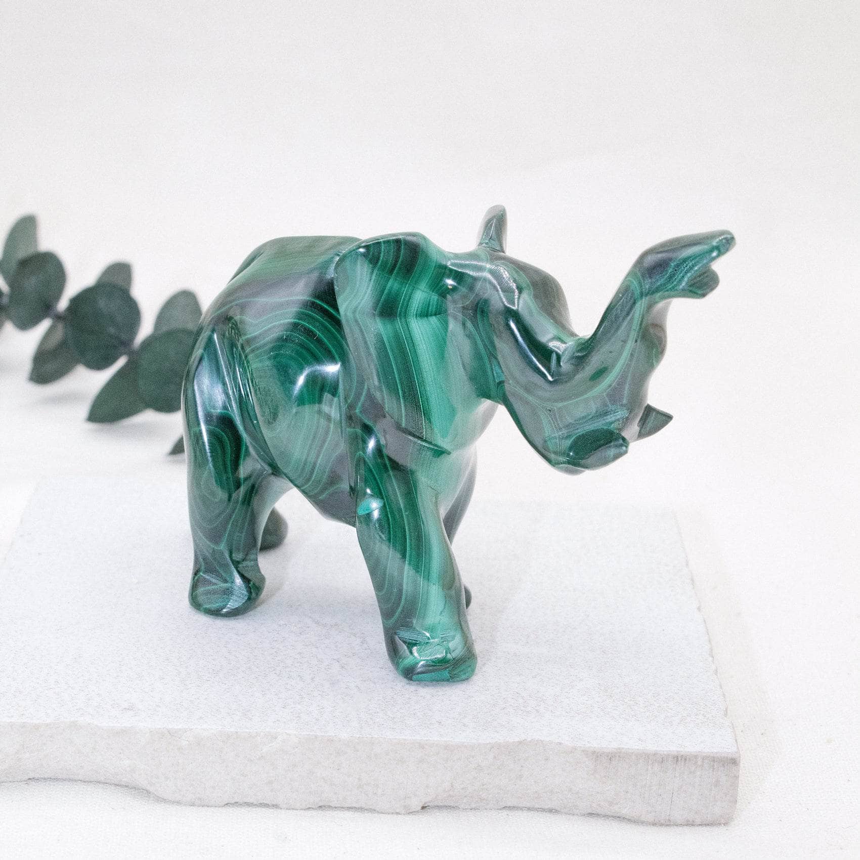 Genuine Malachite Elephants - Hand Carved - 1 of a Kind、mySite、hinf8tx79
