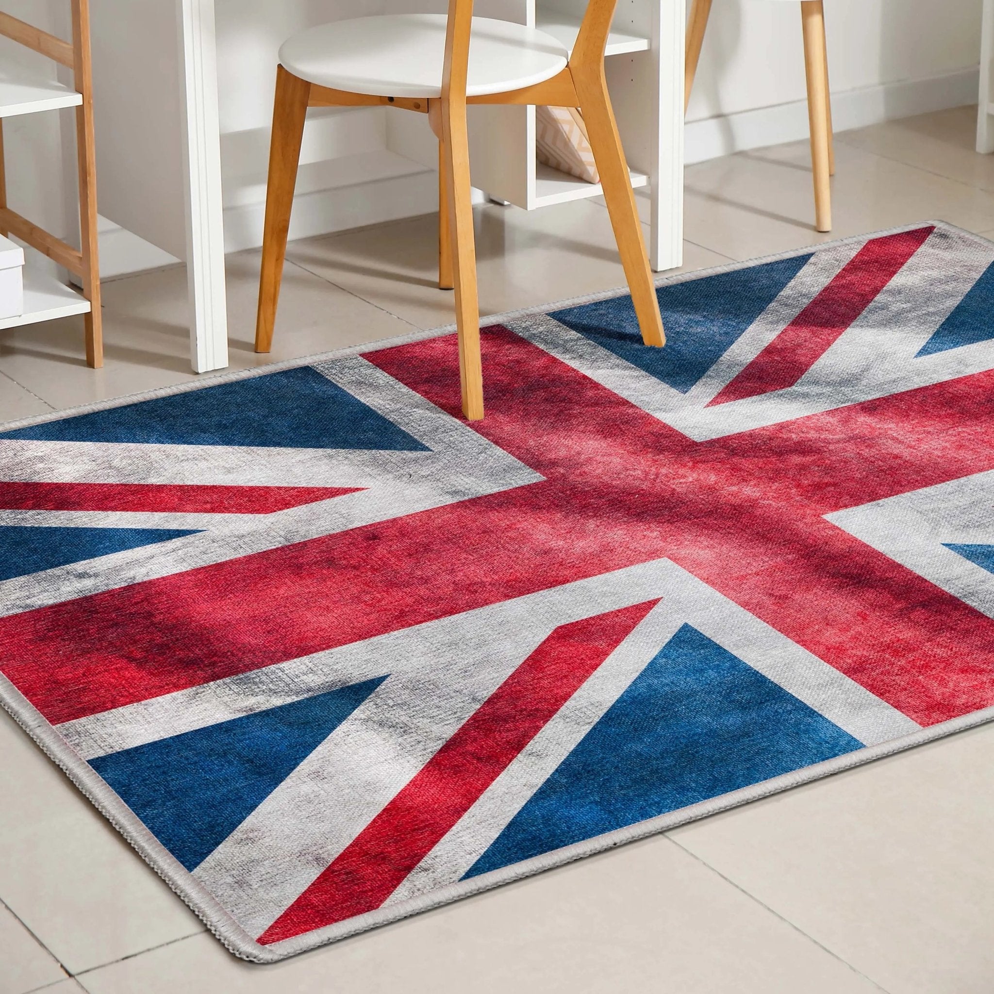Apollo British Flag Red Blue White Novelty Flat-Weave Rug、mySite、gigharbornorthrealestate