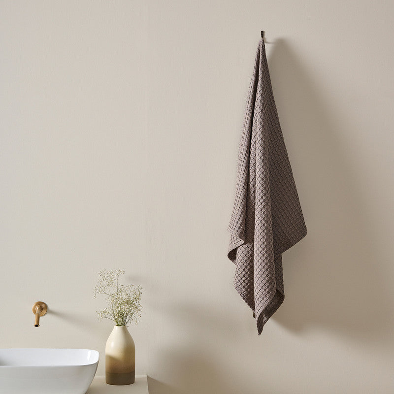 Cotton Bamboo Bath Towel | Waffle | Ash、mySite、camillekostekn