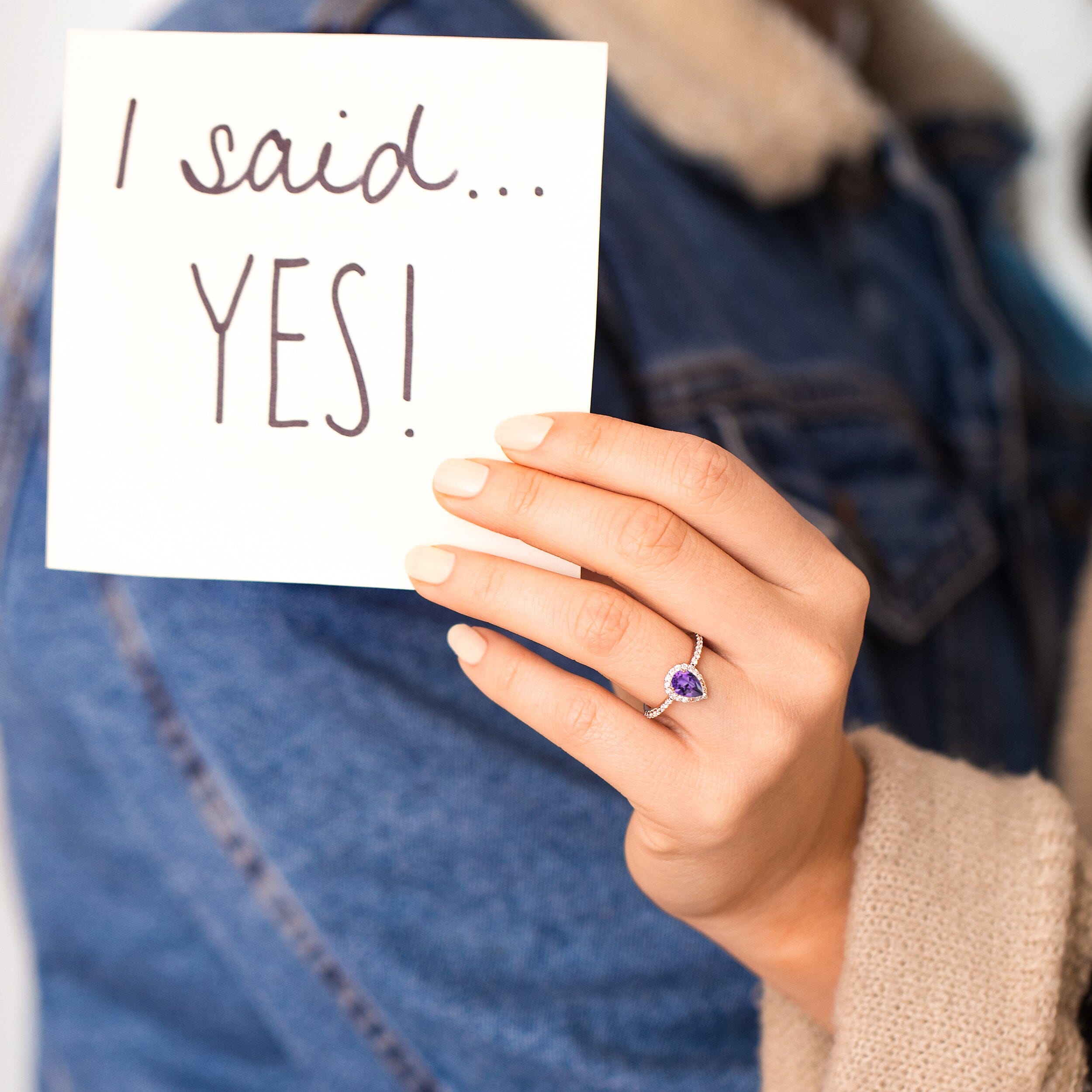 Amethyst Lab Diamond Ring - Tear of Joy、mySite、hinf8tx79