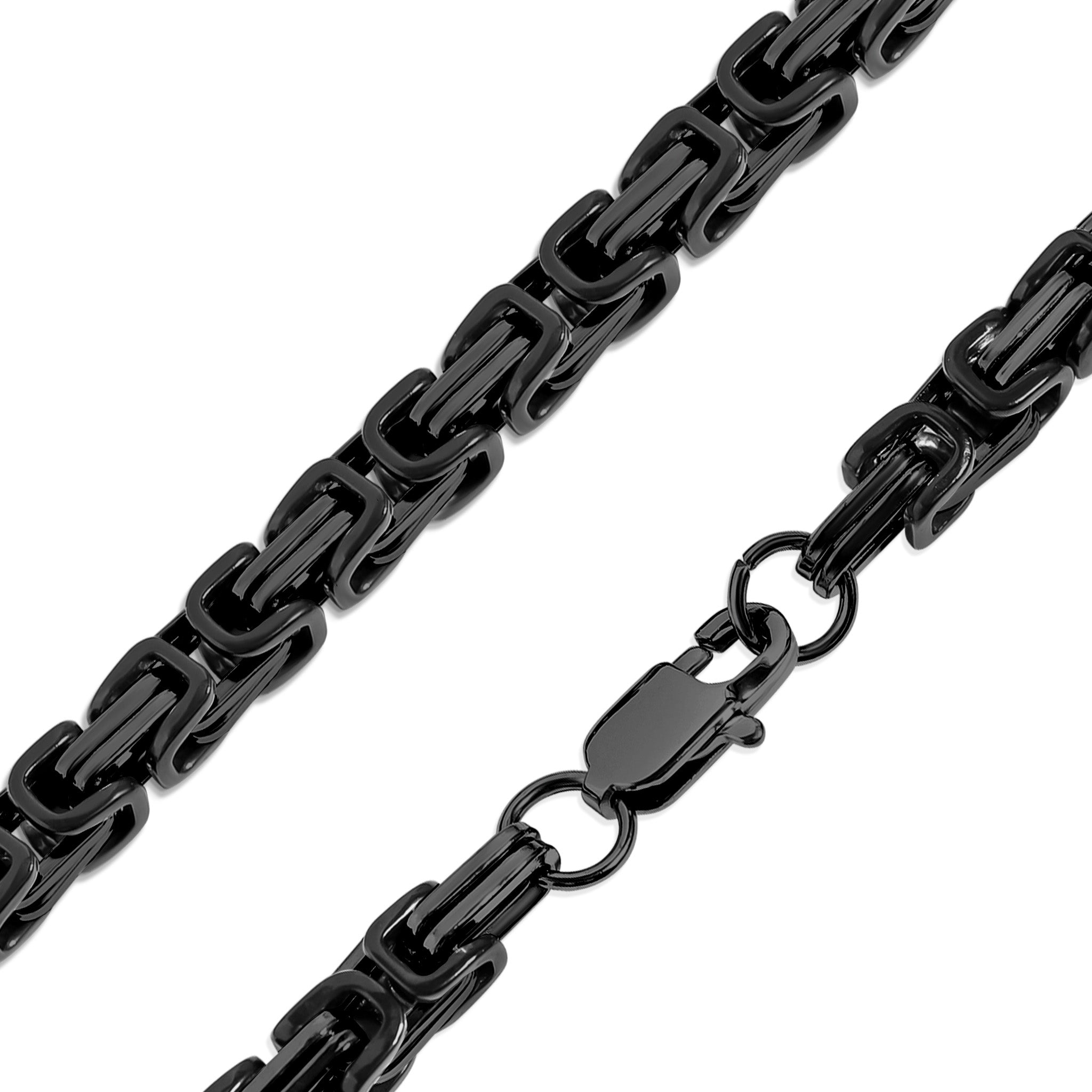Stainless Steel Black Byzantine Chain Necklace / CHN8503、mySite、dreamappss