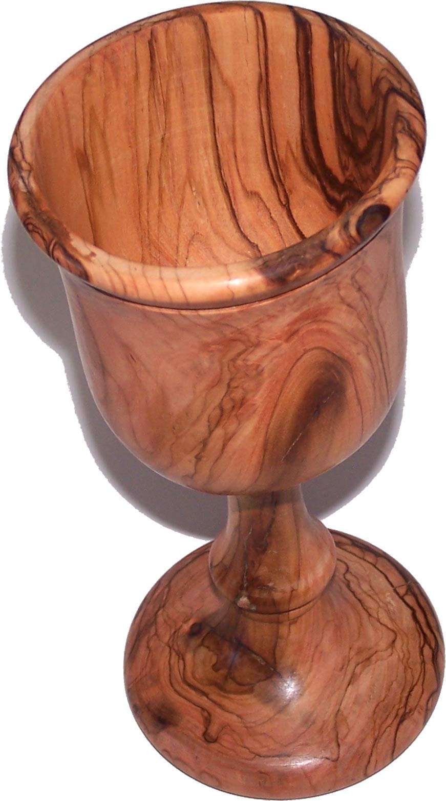 Holy Land Market Goblet - Chalice - Dark Olive Wood (7.8 Inches Large) - Deep (7.5 Ounces)、mySite、topwebapps