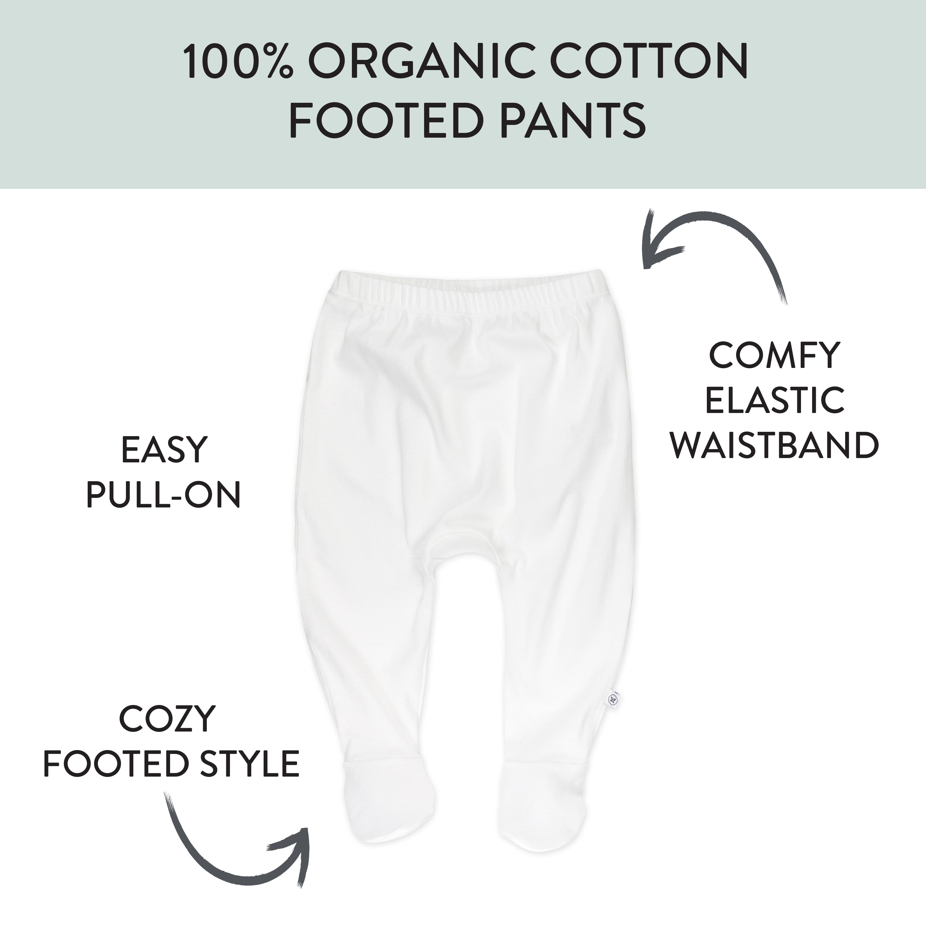  3-Pack Organic Cotton Footed Pants、mySite、layawaytickets