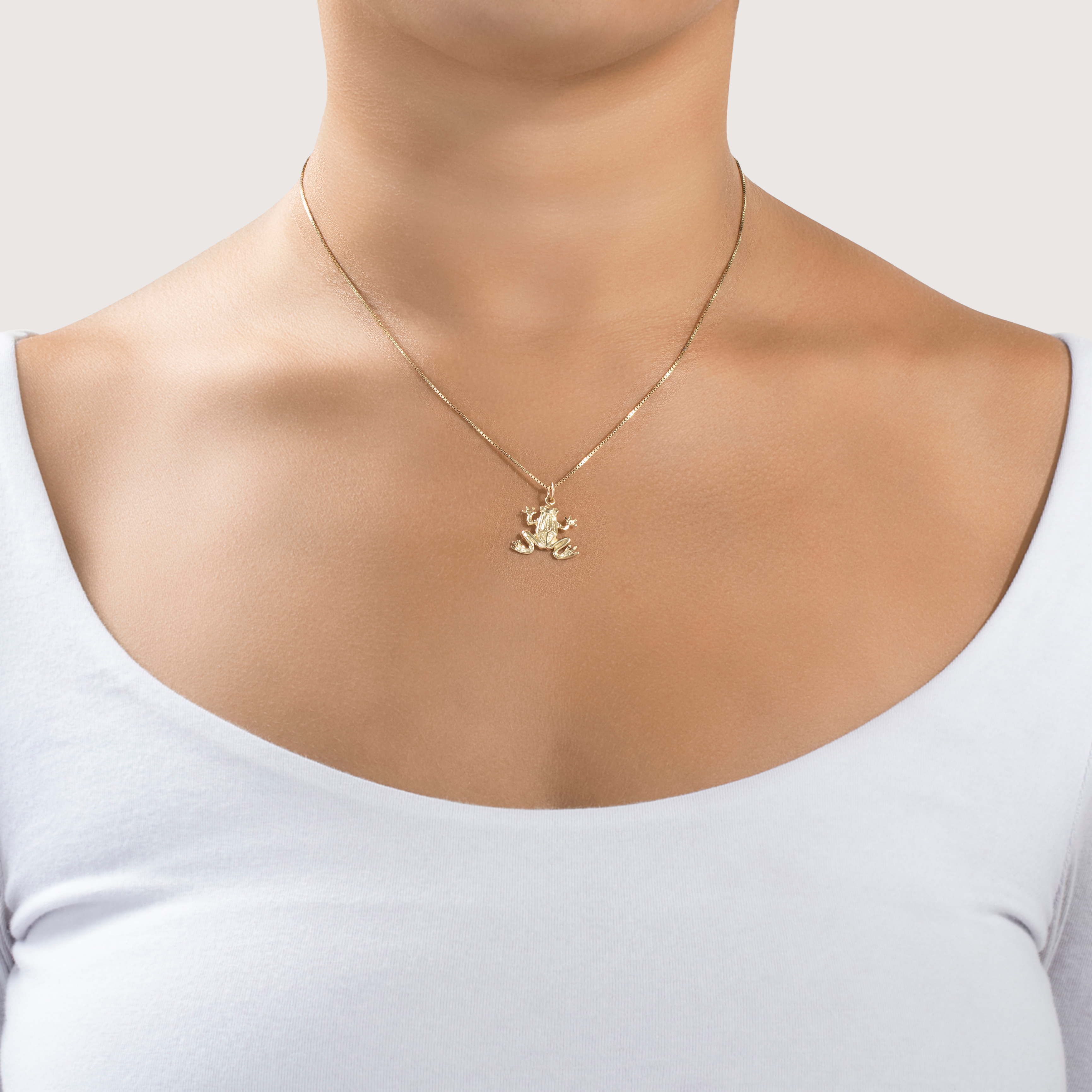 Vintage 14k Yellow Gold Hopping Figural Frog Charm / Pendant、mySite、hinf8tx79