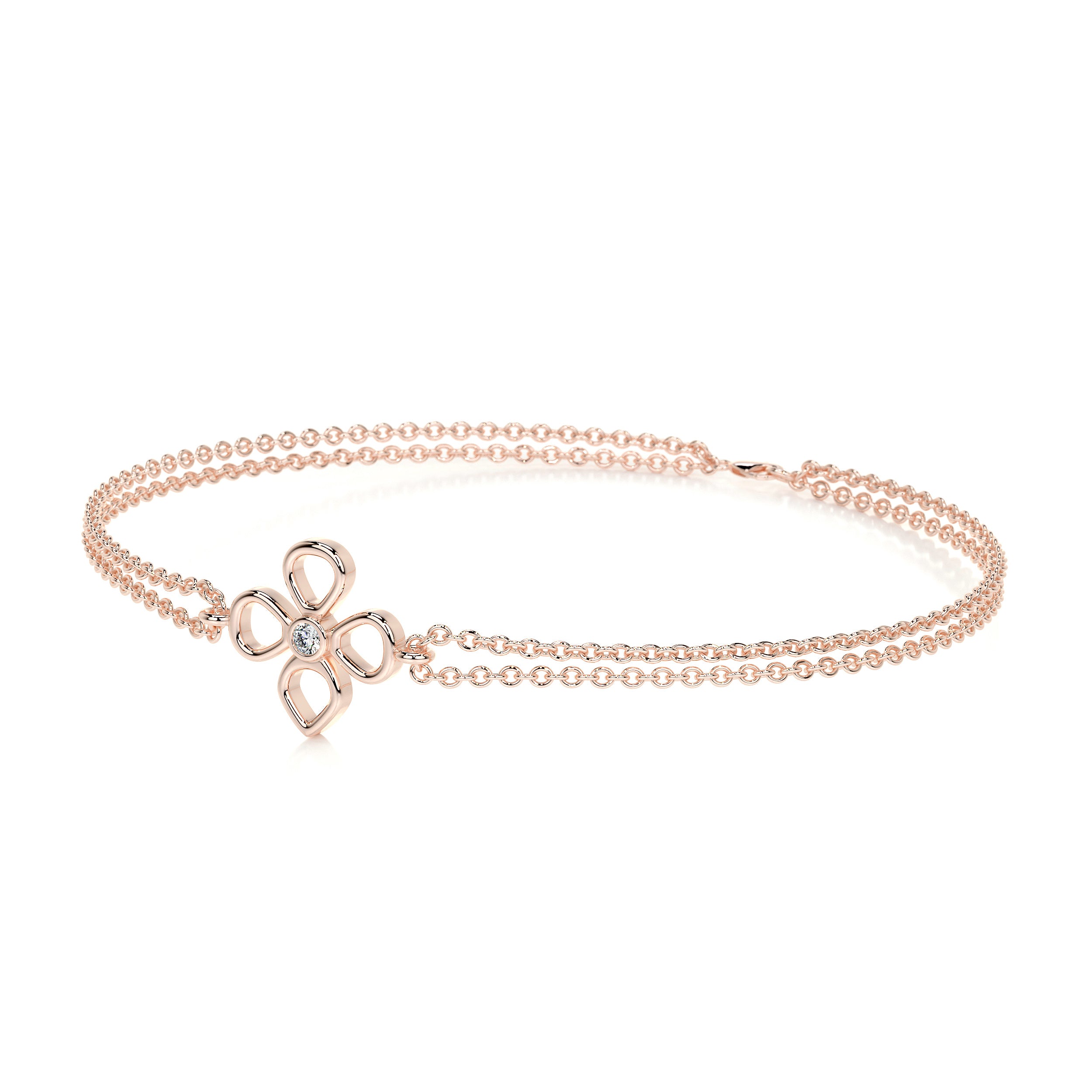 Dolores Diamonds Bracelet (0.02 Carat) -14K Rose Gold、mySite、hinf8tx79