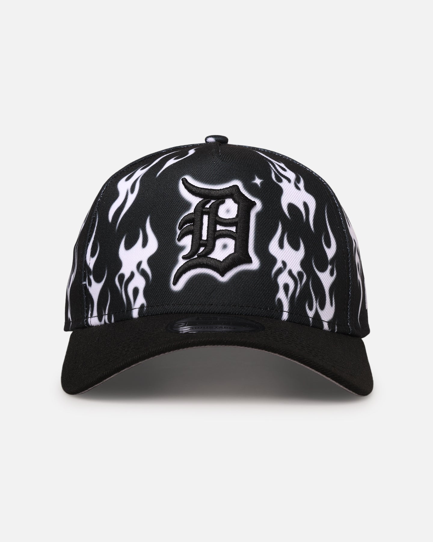 New Era Detroit Tigers 'Crown Flames' 9OFRTY A-Frame Snapback Black/White、mySite、zt4zffjzw