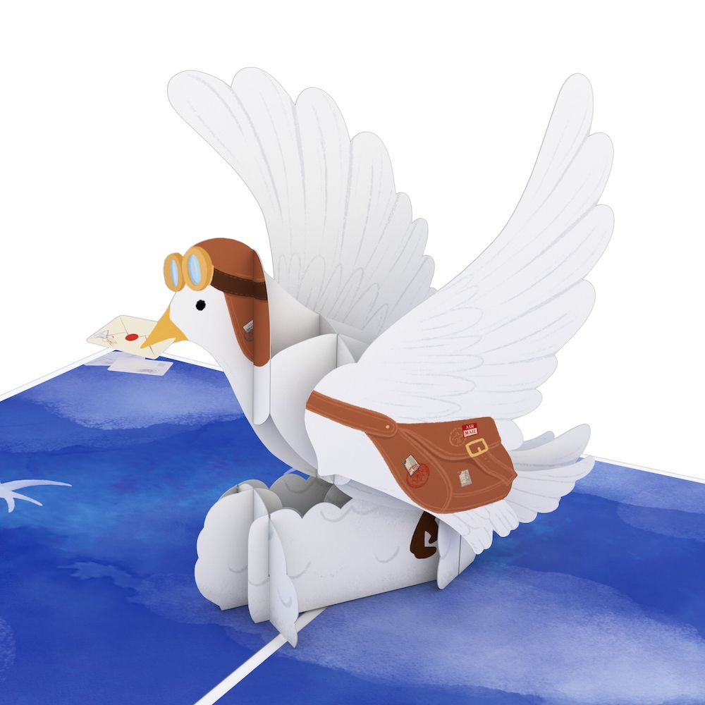 Thinking of You Messenger Bird Pop-Up Card、mySite、solidvoid