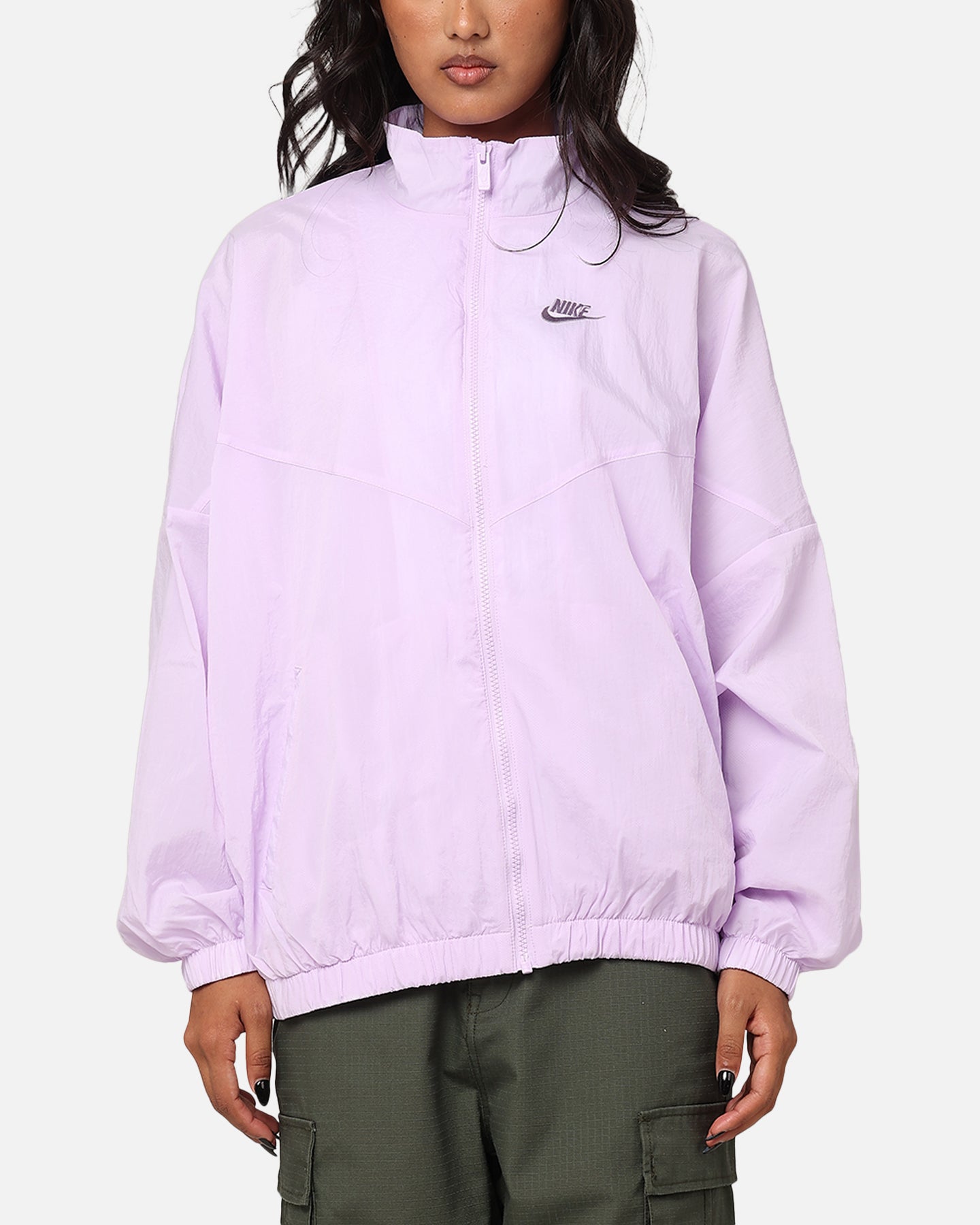 Nike Women's Sportswear Essential Woven Windrunner Jacket Violet Mist/Violet Mist-Daybreak、mySite、zt4zffjzw